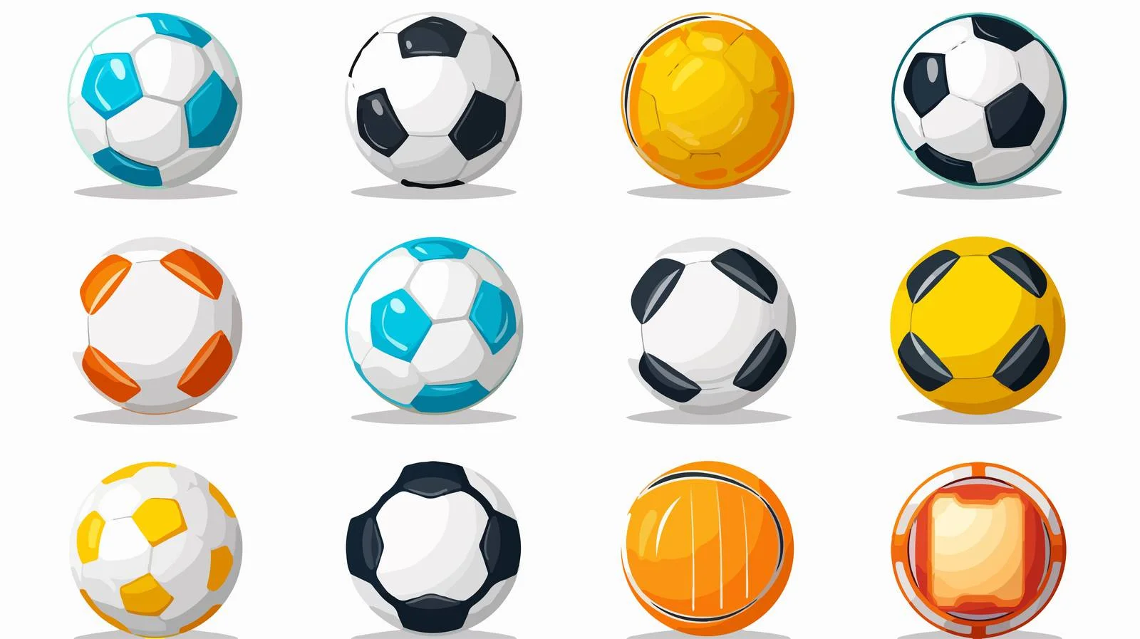 Soccer Balls Vector Collection — free download from Dotvec