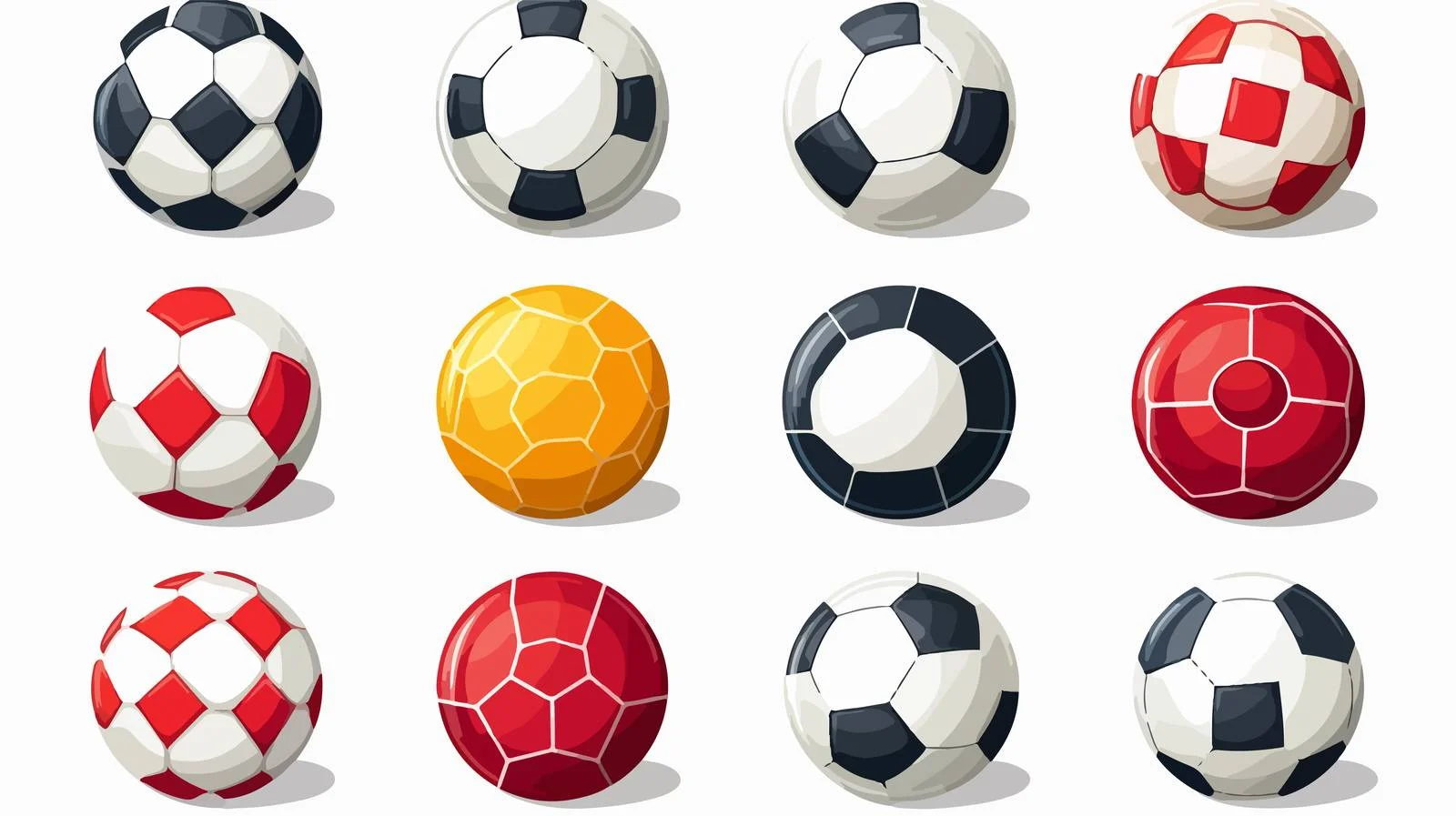 Soccer Balls Vector Collection — free download from Dotvec