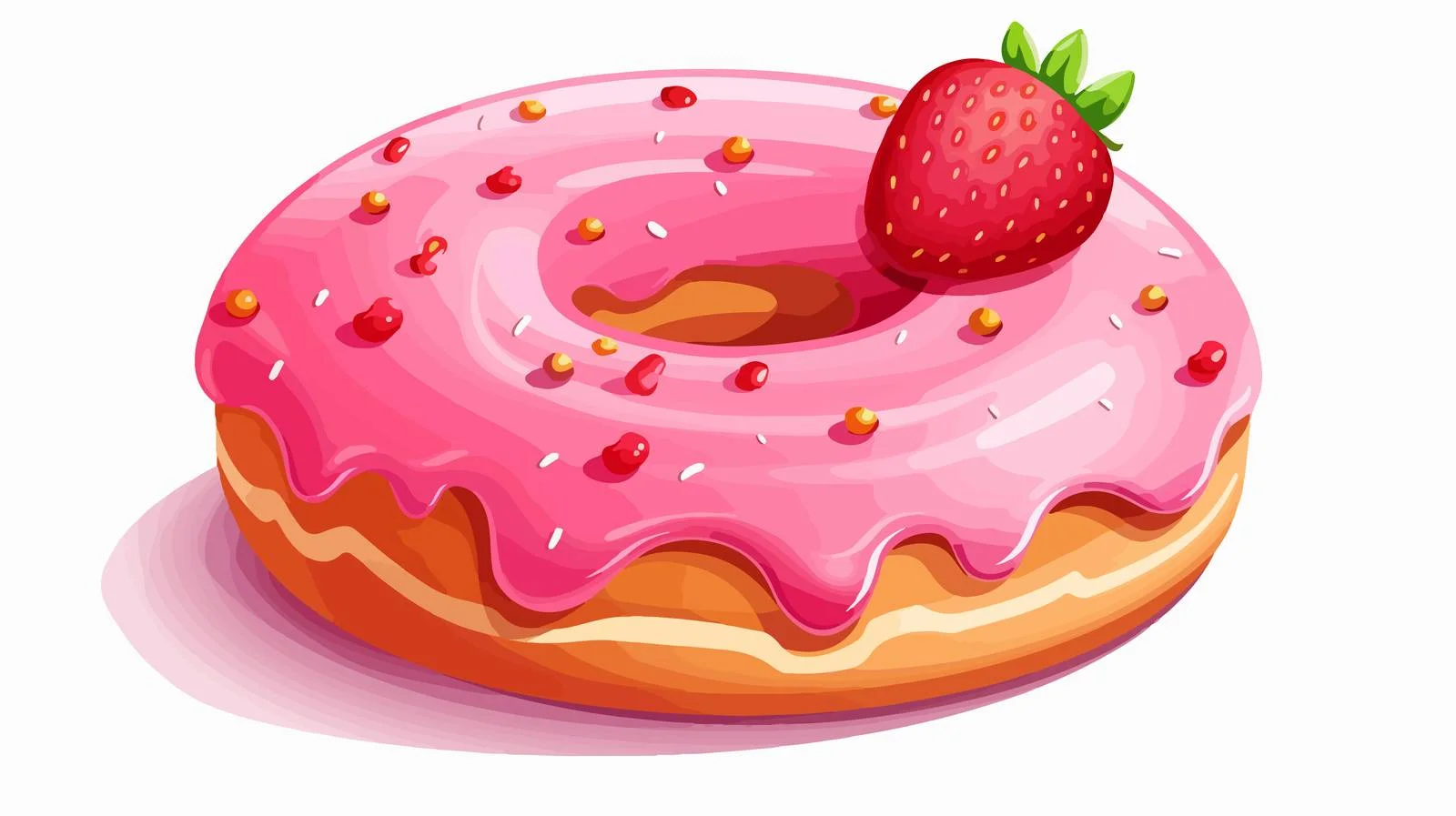 Delicious Strawberry Donut Image — free download from Dotvec