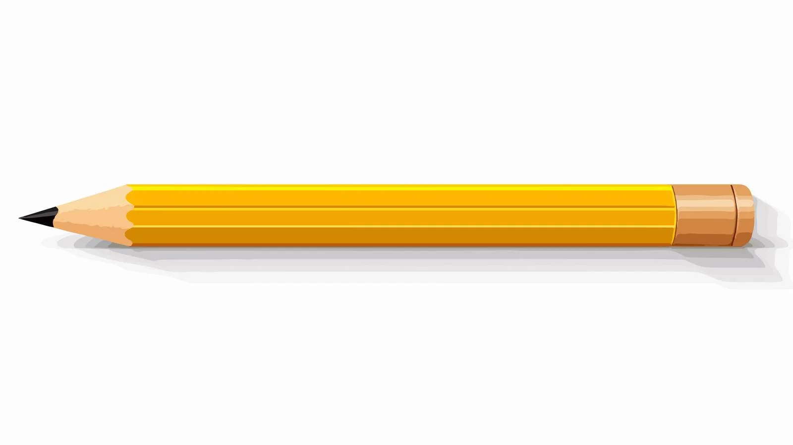 Yellow Wooden Pencil with Eraser — free download from Dotvec