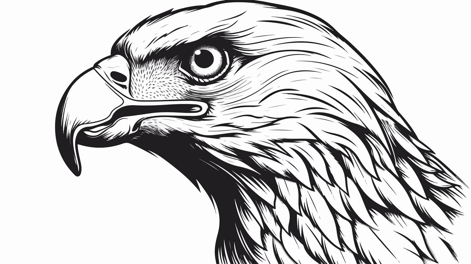 Antique Falcon Engraving Illustration — free download from Dotvec