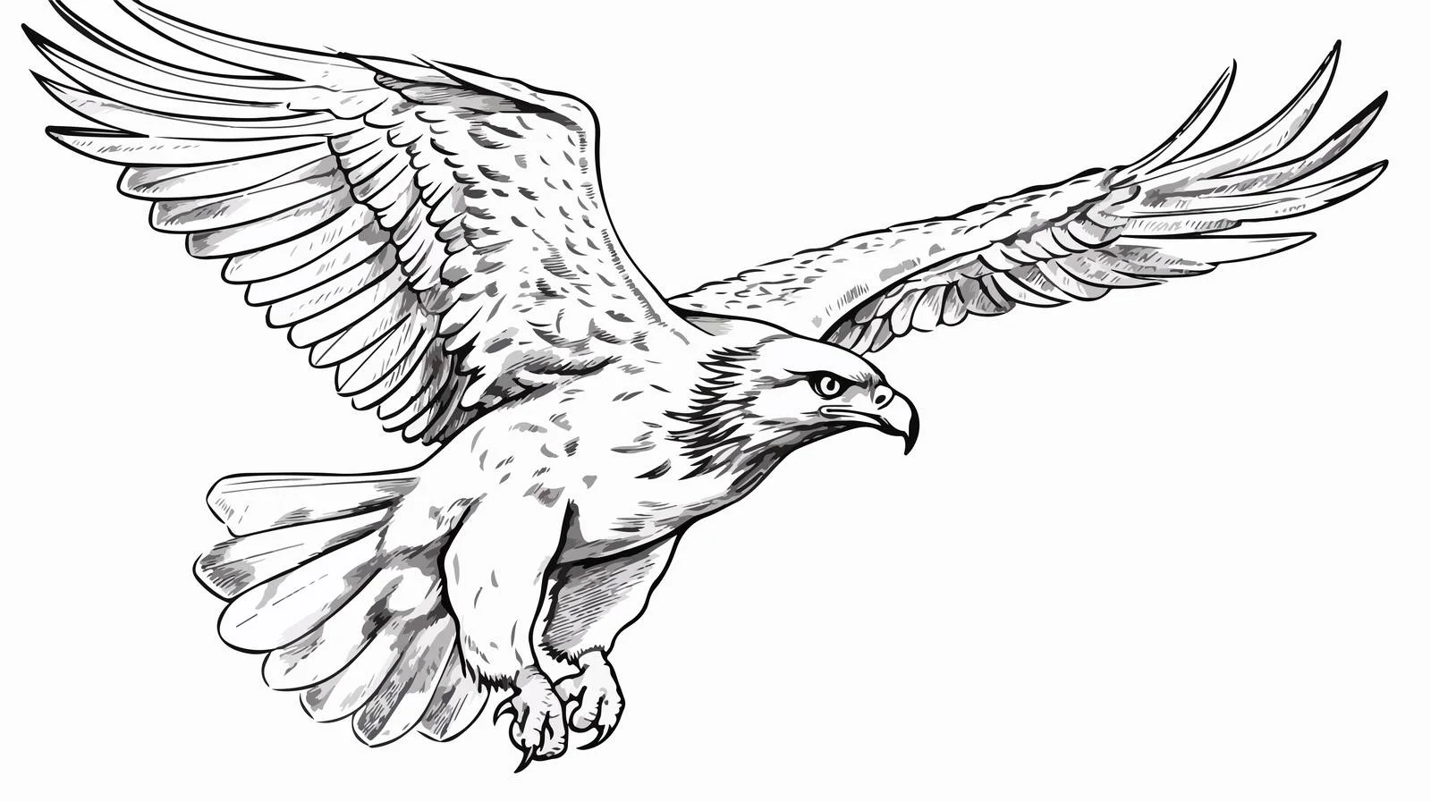 Antique Falcon Engraving Illustration — free download from Dotvec