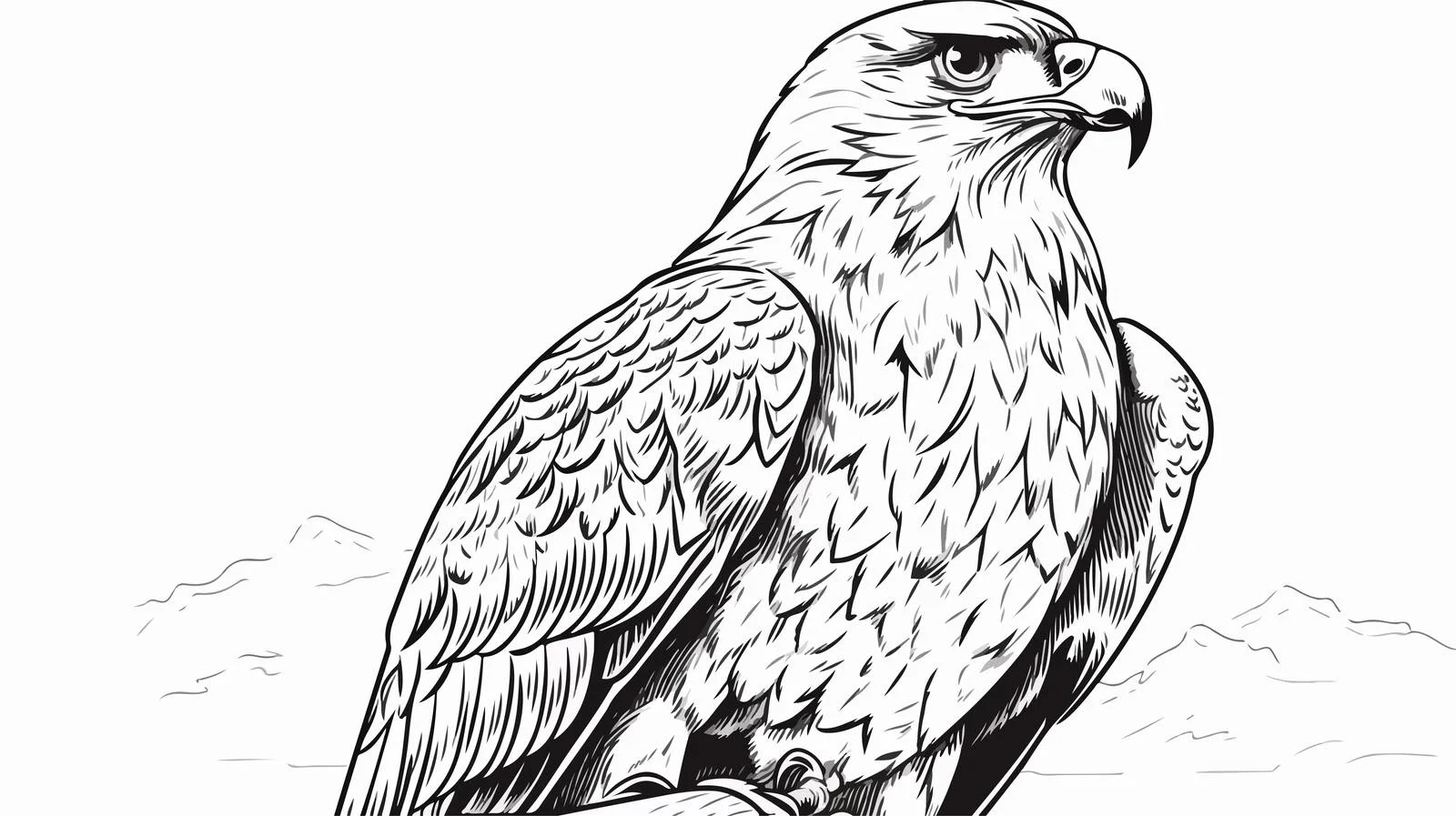 Vintage Falcon Engraving Illustration — free download from Dotvec