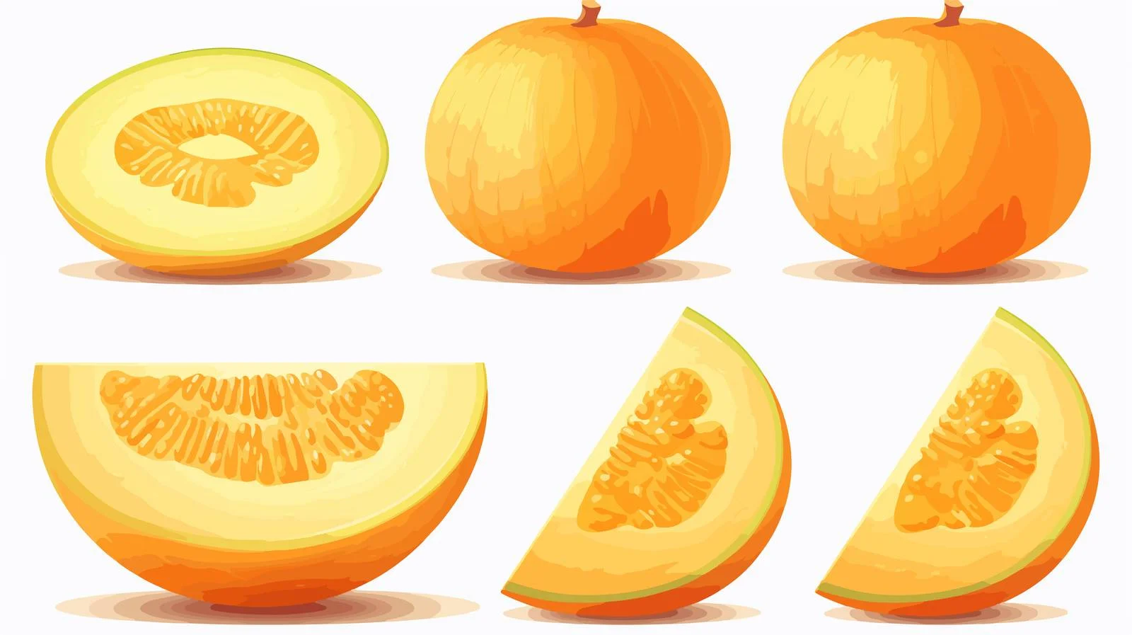 Sliced Cantaloupe Fruit — free download from Dotvec