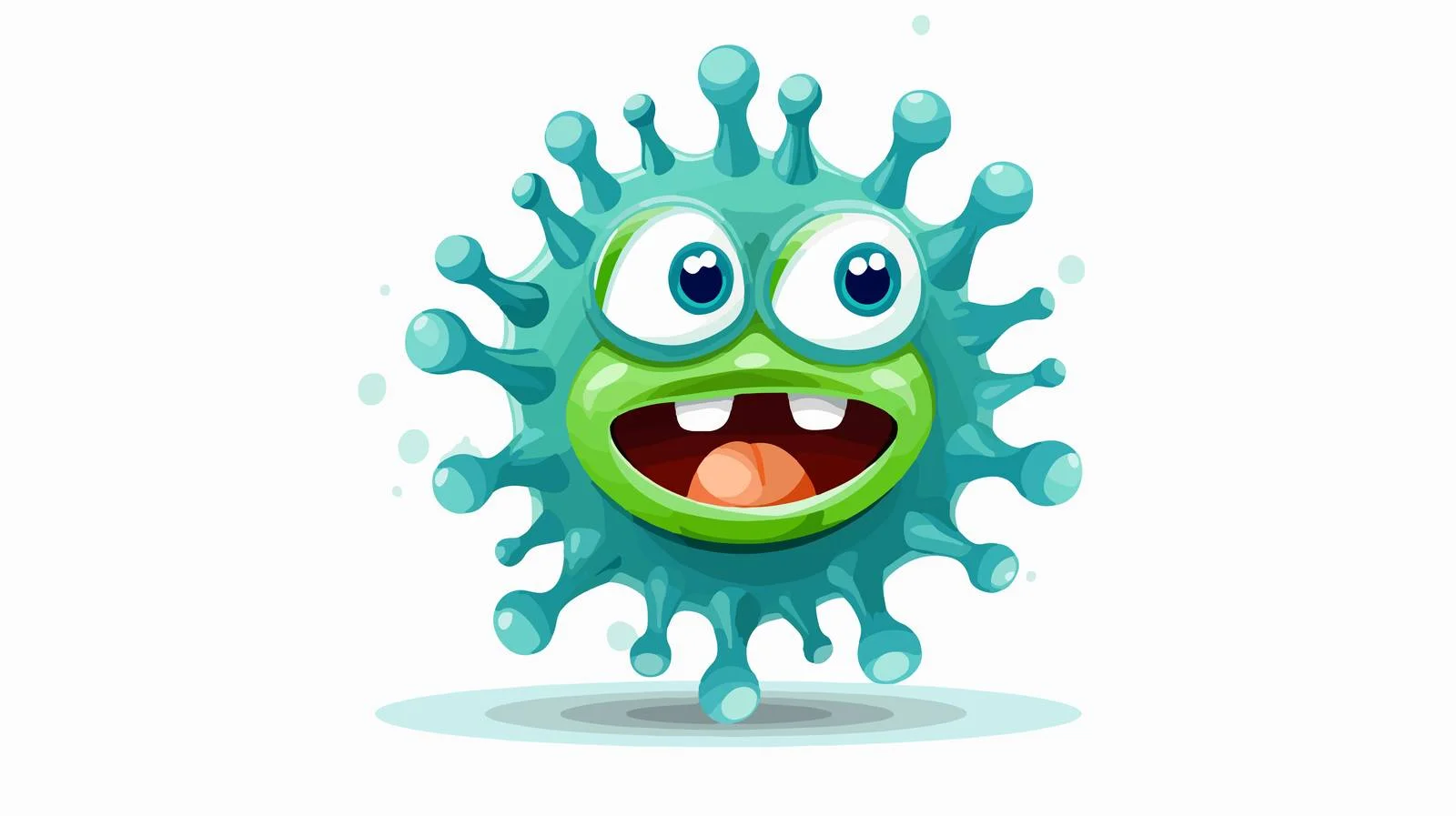 Microscopic Pathogen Floating Illustration — free download from Dotvec