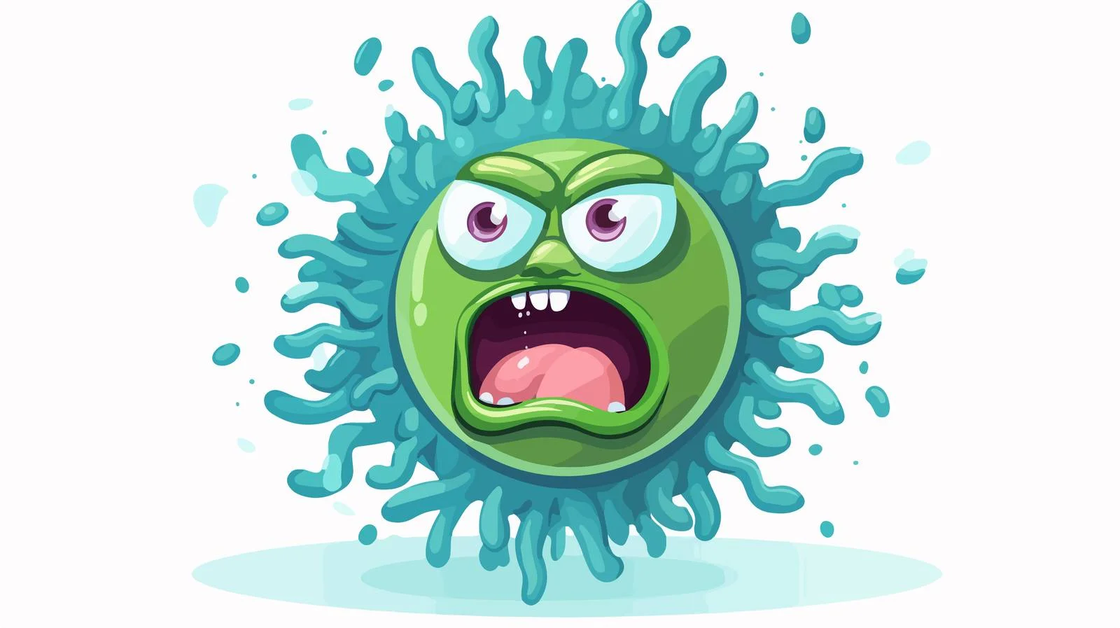 Microorganisms Floating Illustration — free download from Dotvec