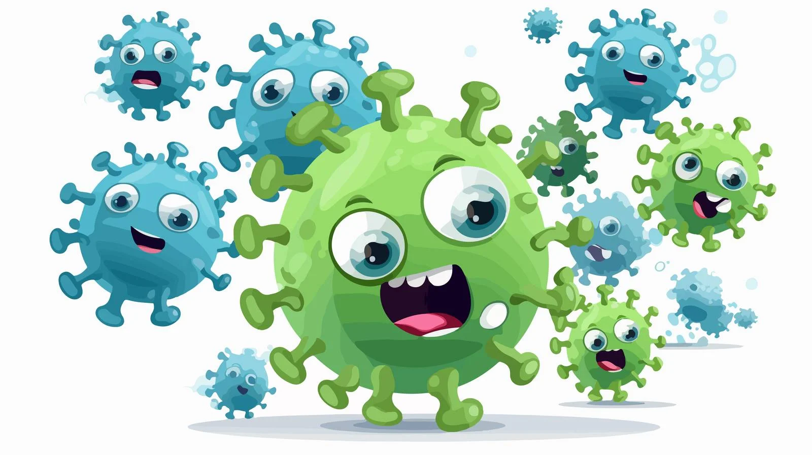 Microorganism Floating Illustration — free download from Dotvec