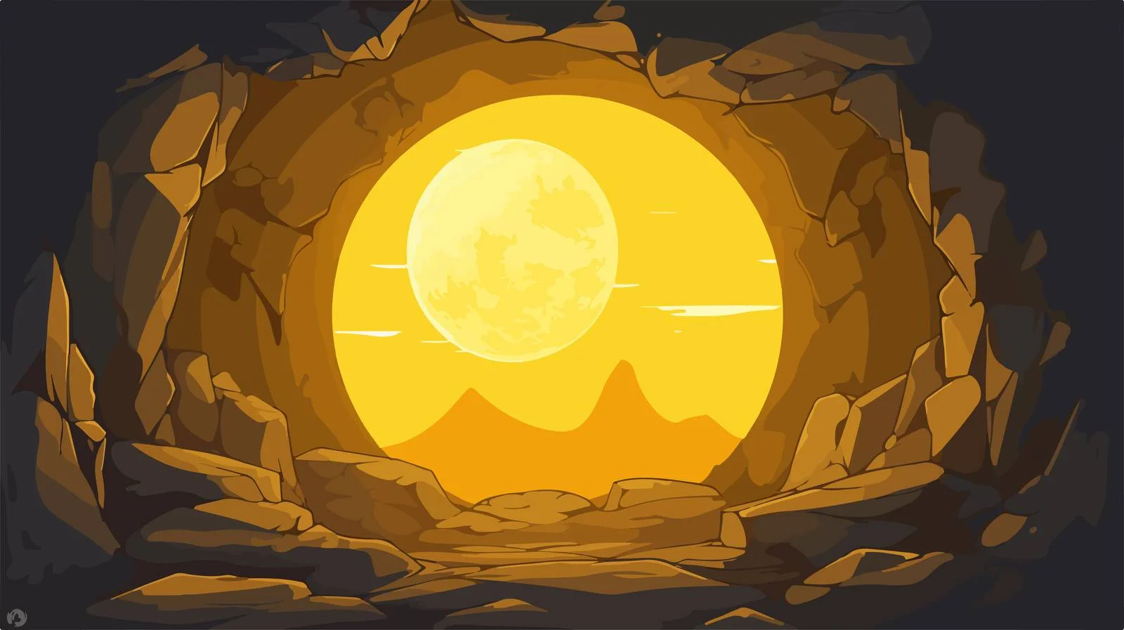 Bright Yellow Full Moon at Night — free download from Dotvec