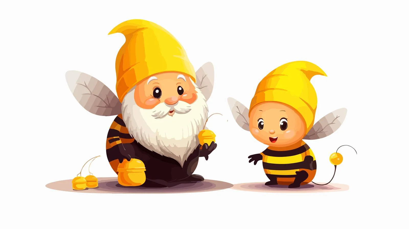 Whimsical Gnomes in Bee Suit — free download from Dotvec