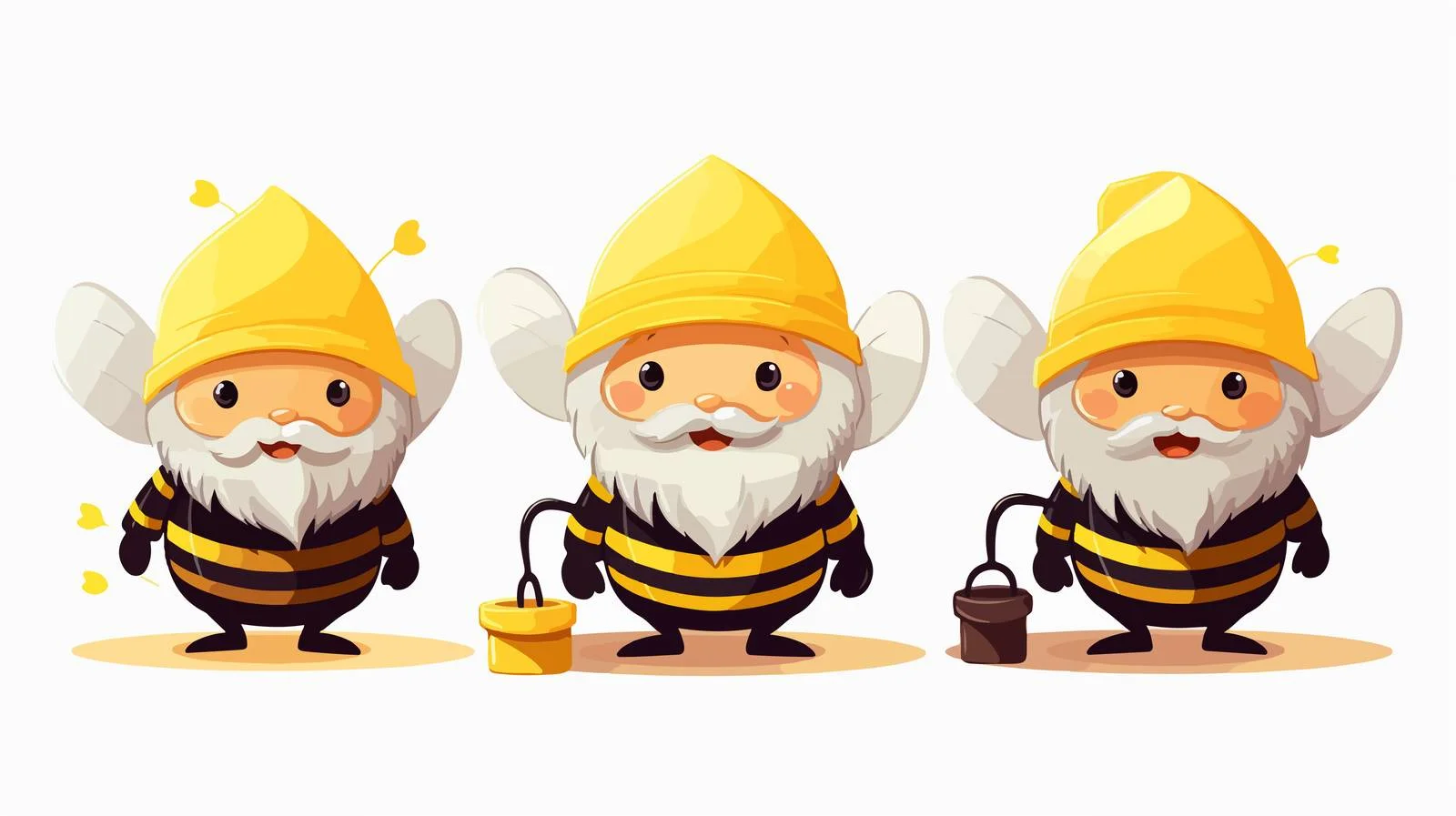 Garden Gnomes Bee Suit Cartoon Vector — free download from Dotvec