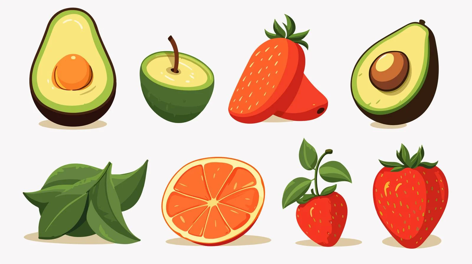 Assorted Healthy Fruit Vector Illustration — free download from Dotvec