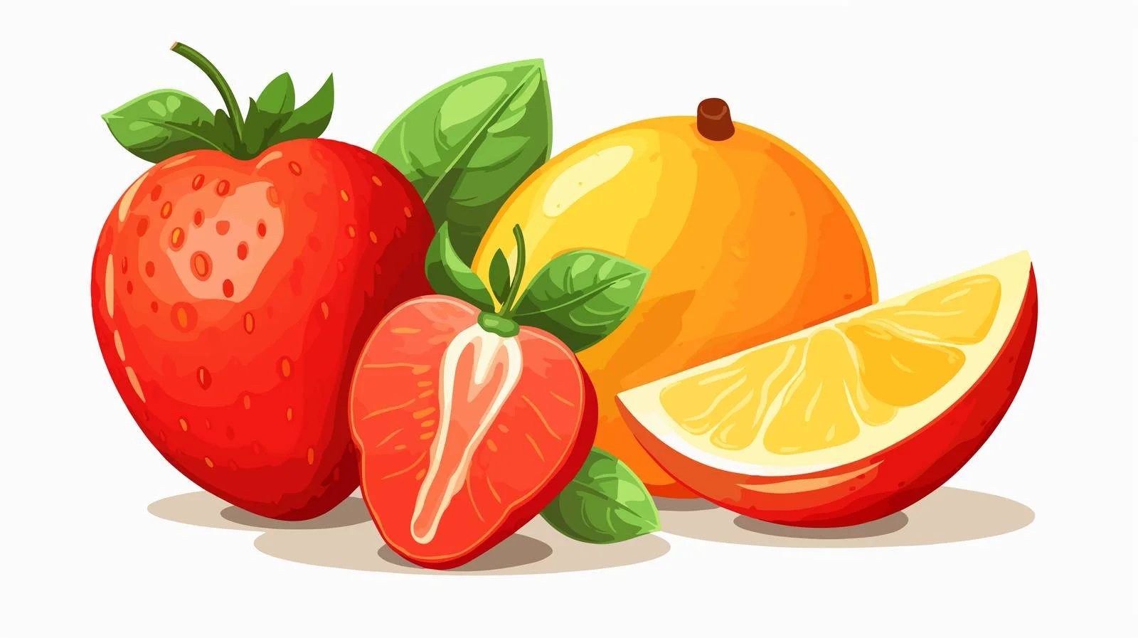 Healthy Fruit Cartoon Illustration — free download from Dotvec