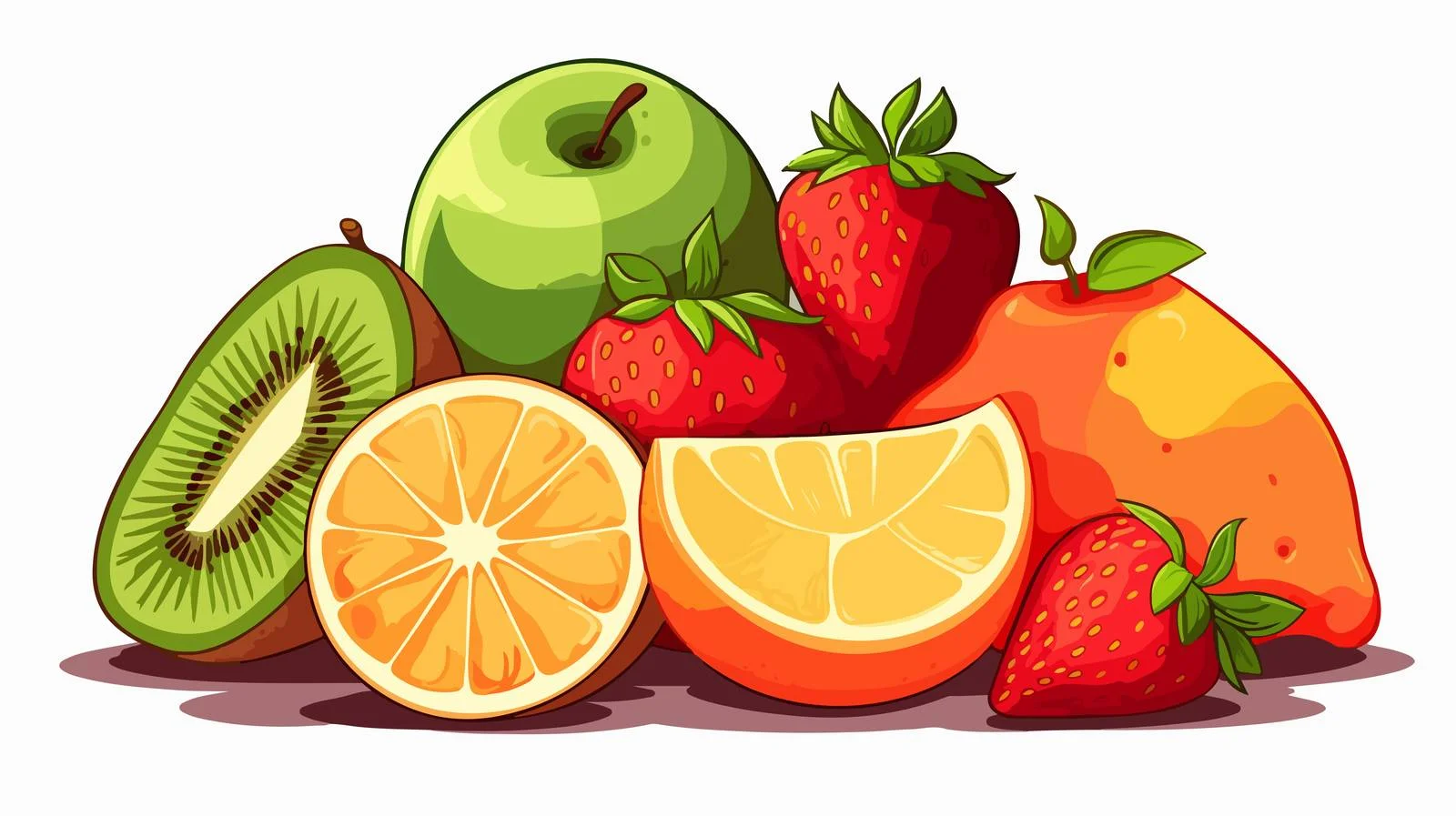 Healthy Fruit Vector Illustration — free download from Dotvec