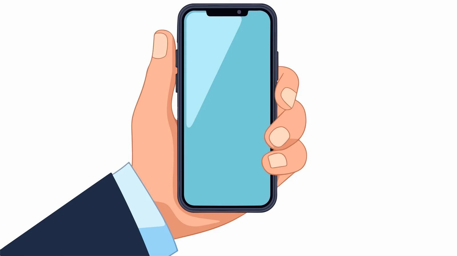 Mobile Call Scene Vector Illustration — free download from Dotvec