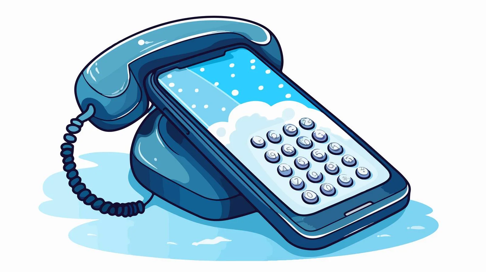 Phone Call Scene Illustration — free download from Dotvec