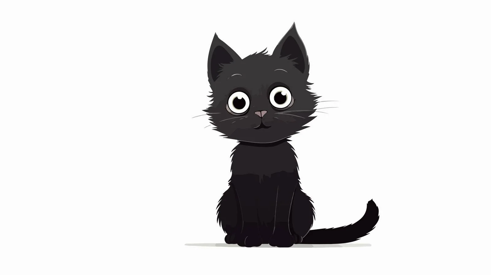 Friendly Cat Waving Vector Silhouette — free download from Dotvec