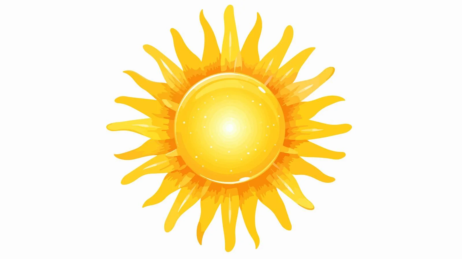 Bright Sun with Radiating Heat Rays — free download from Dotvec