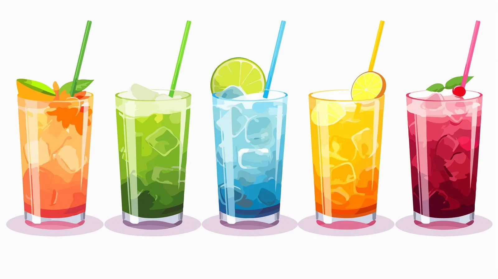 Colorful Alcoholic Juices in Cocktail Glass — free download from Dotvec