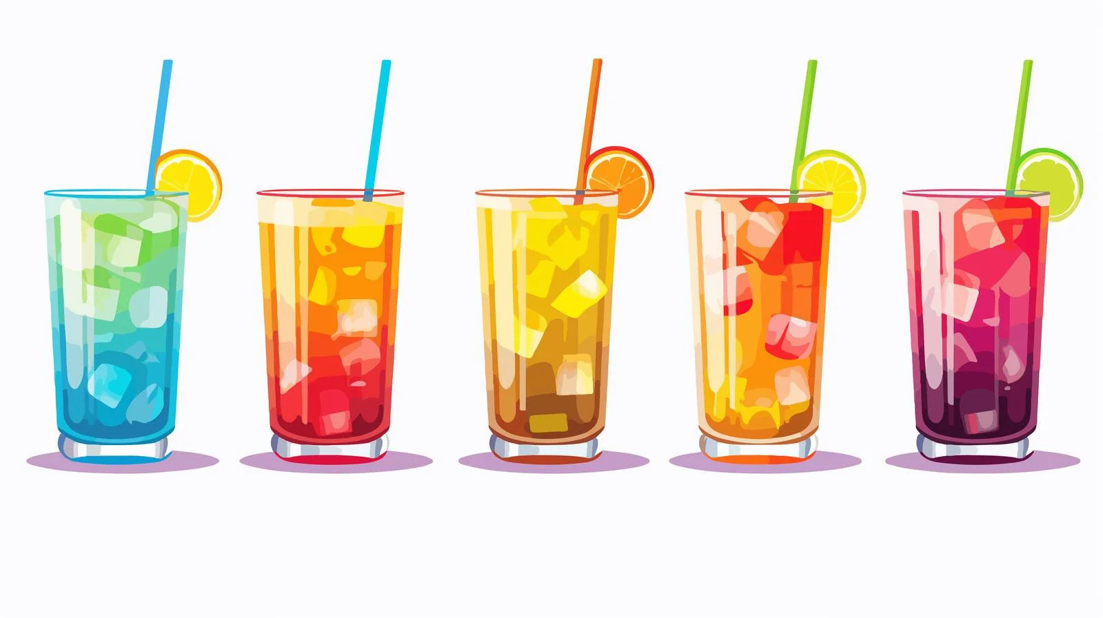 Colorful Alcoholic Juices in Cocktail Glass — free download from Dotvec