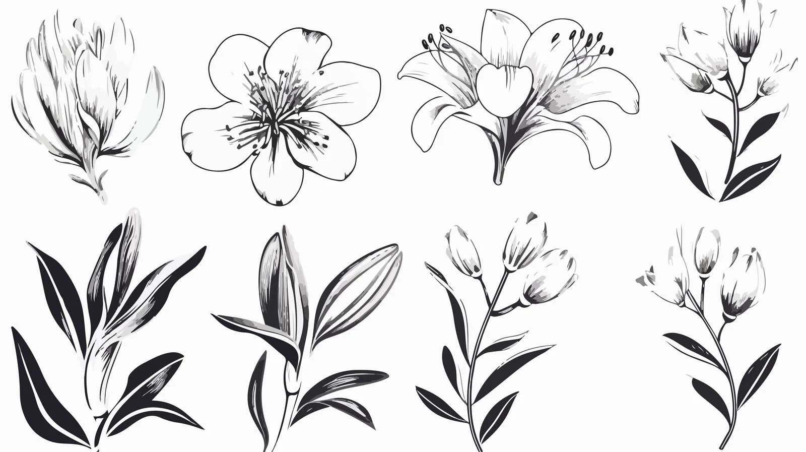 Botanical Hand-Drawn Plants Collection — free download from Dotvec