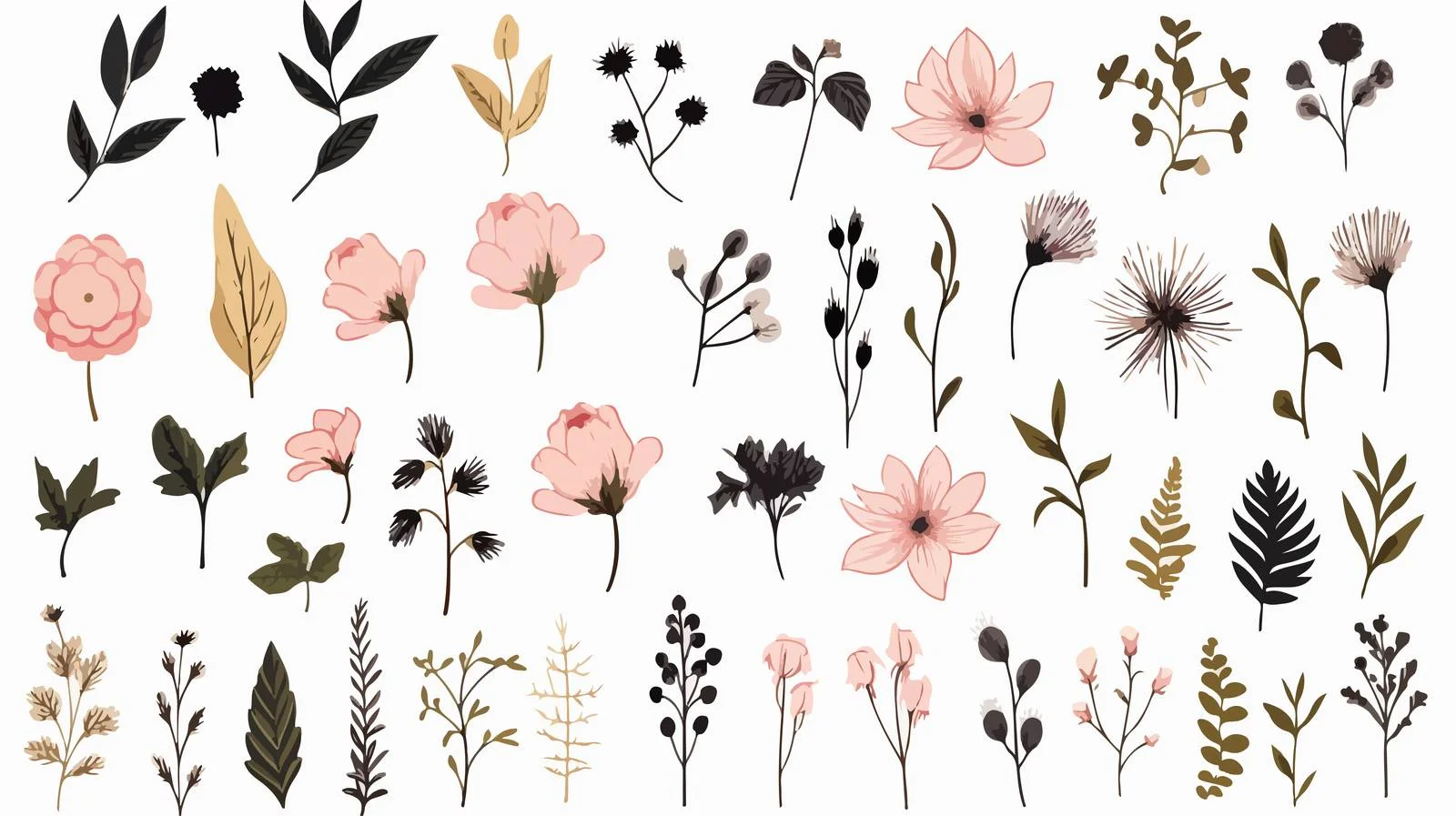 Botanical Hand Drawn Plants Collection — free download from Dotvec