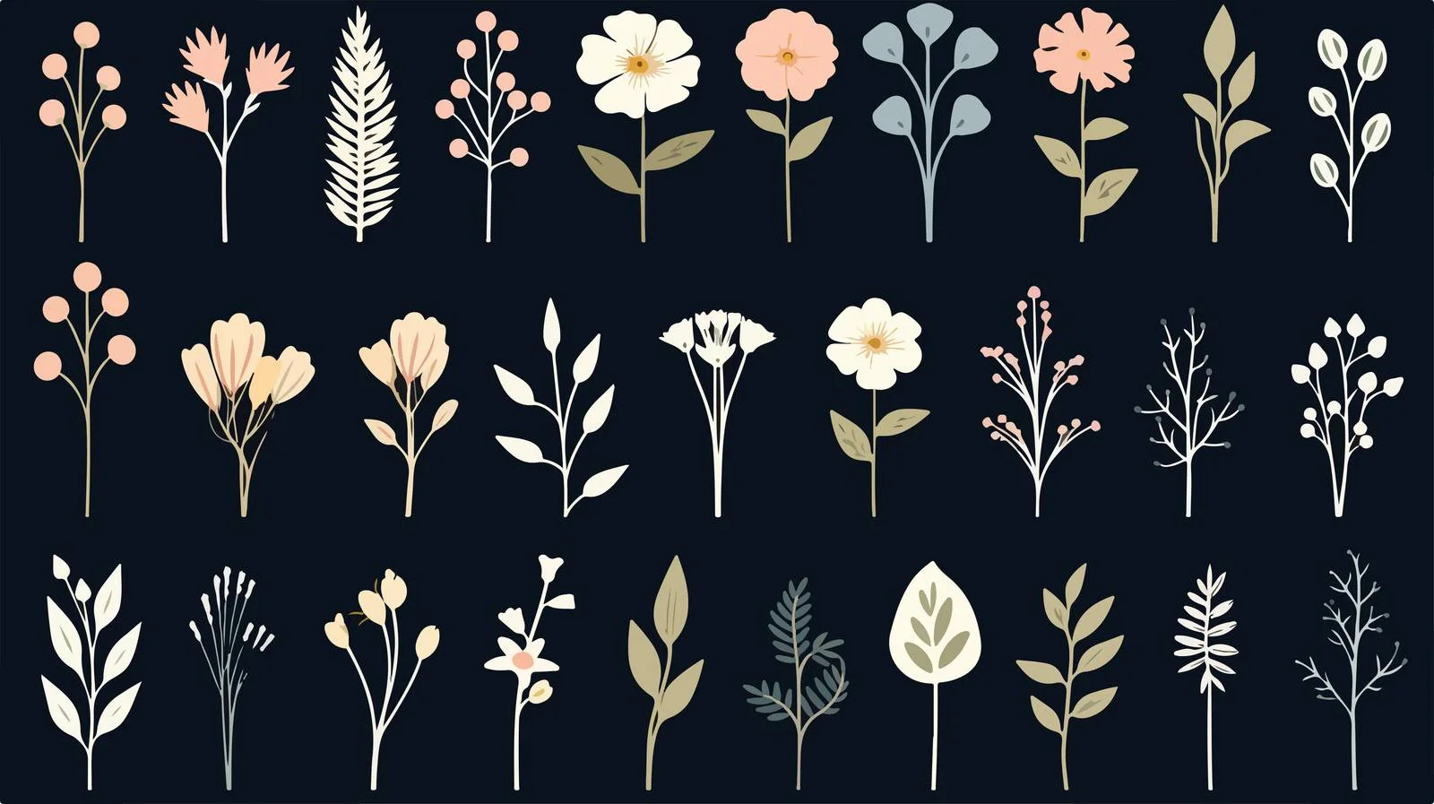 Hand-Drawn Botanical Vector Collection — free download from Dotvec