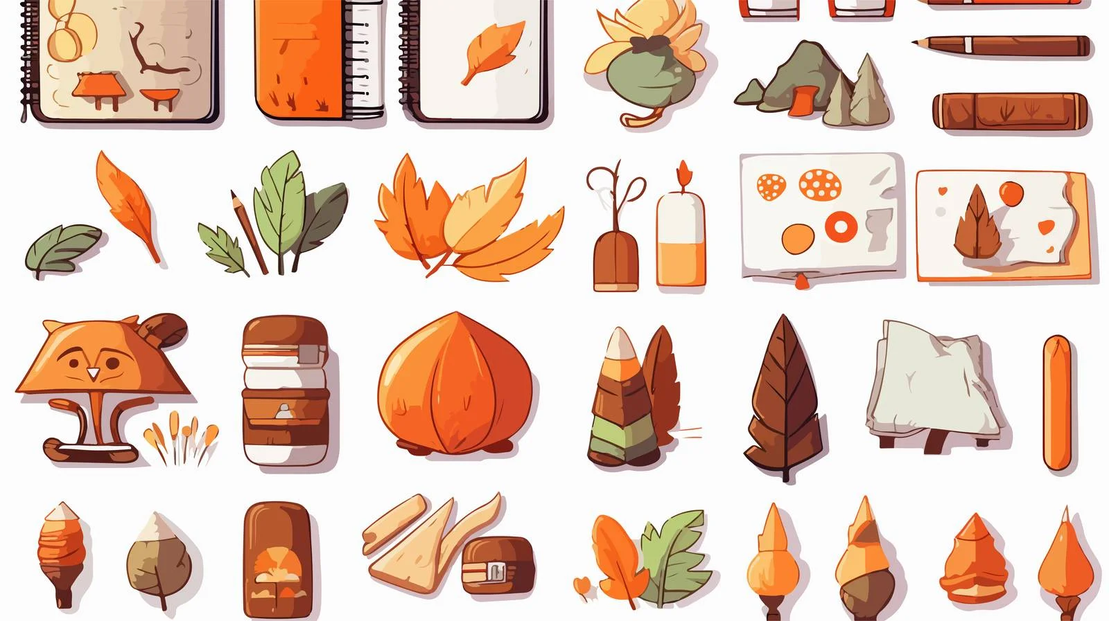 Notebook Cartoon Vector Design Elements — free download from Dotvec