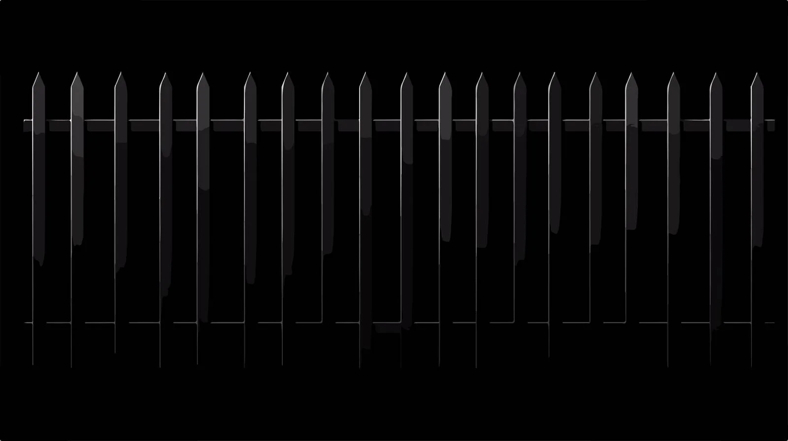Silhouette Wooden Fence Isolated — free download from Dotvec