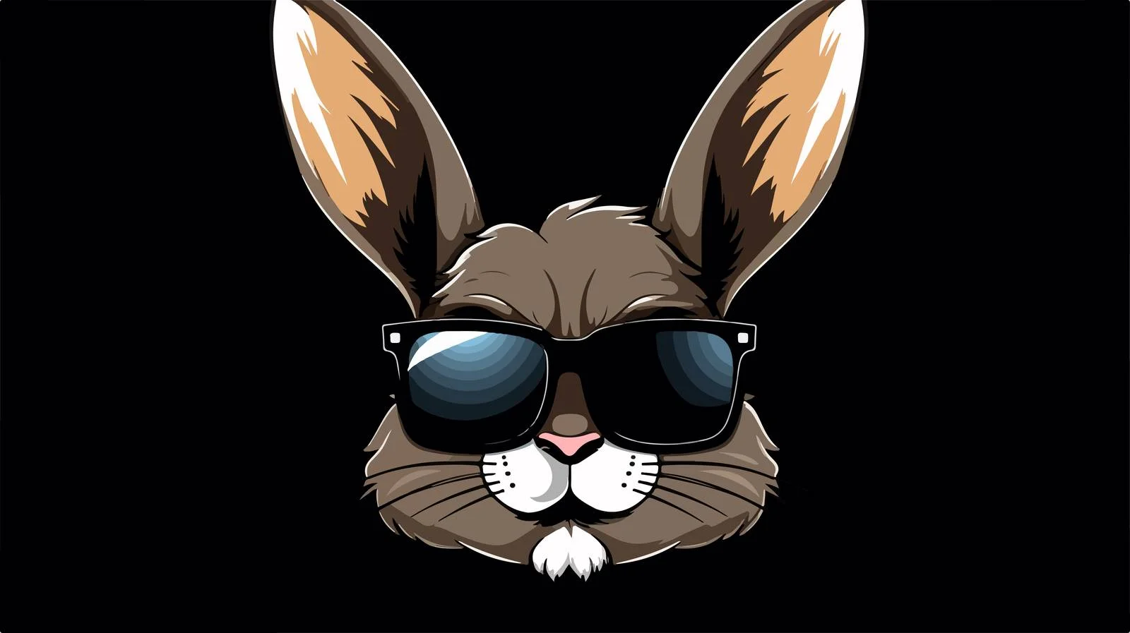Stylish Bunny in Dress and Glasses — free download from Dotvec