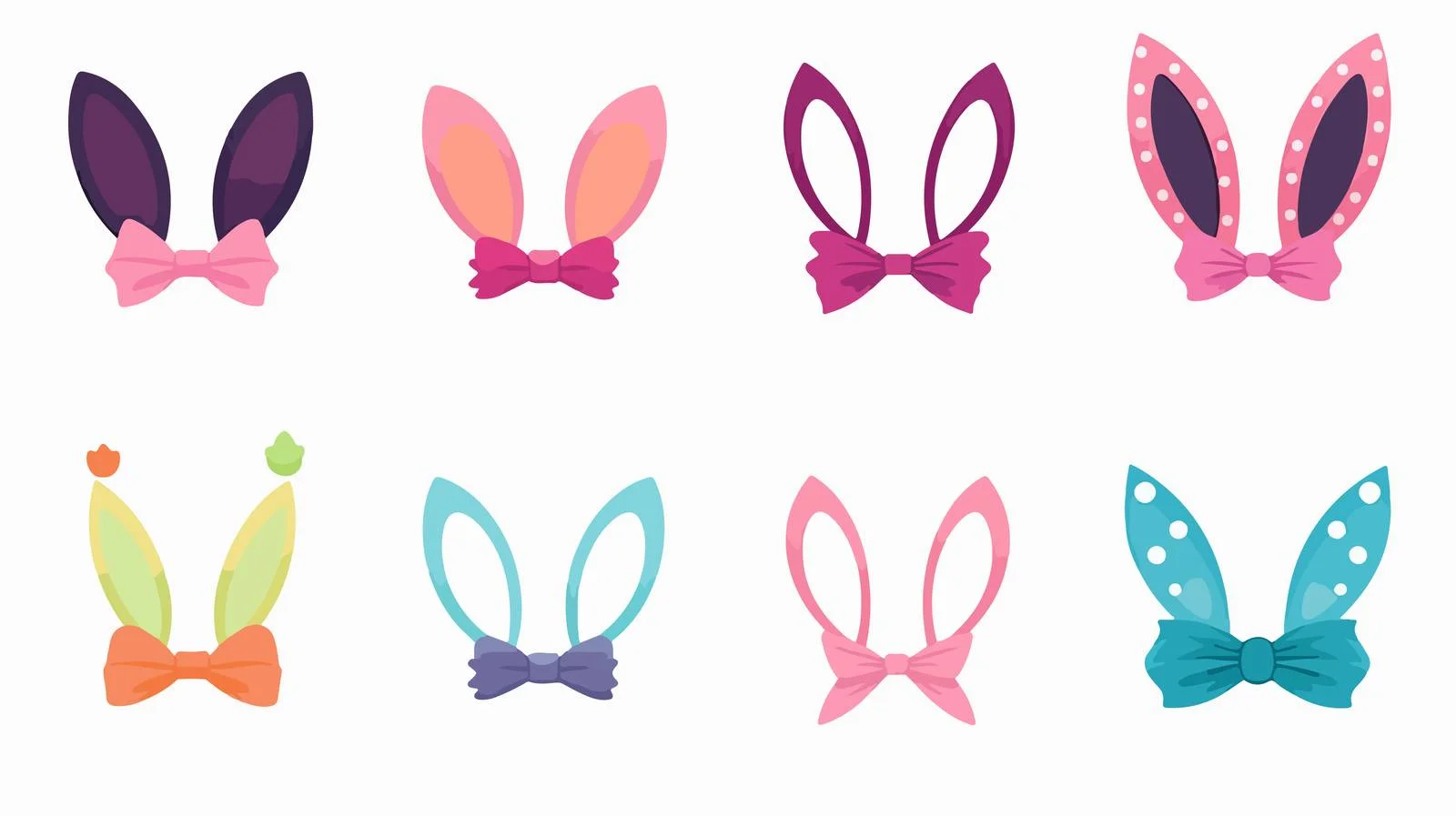 Rabbit Ear Decor Variety Vector Collection — free download from Dotvec