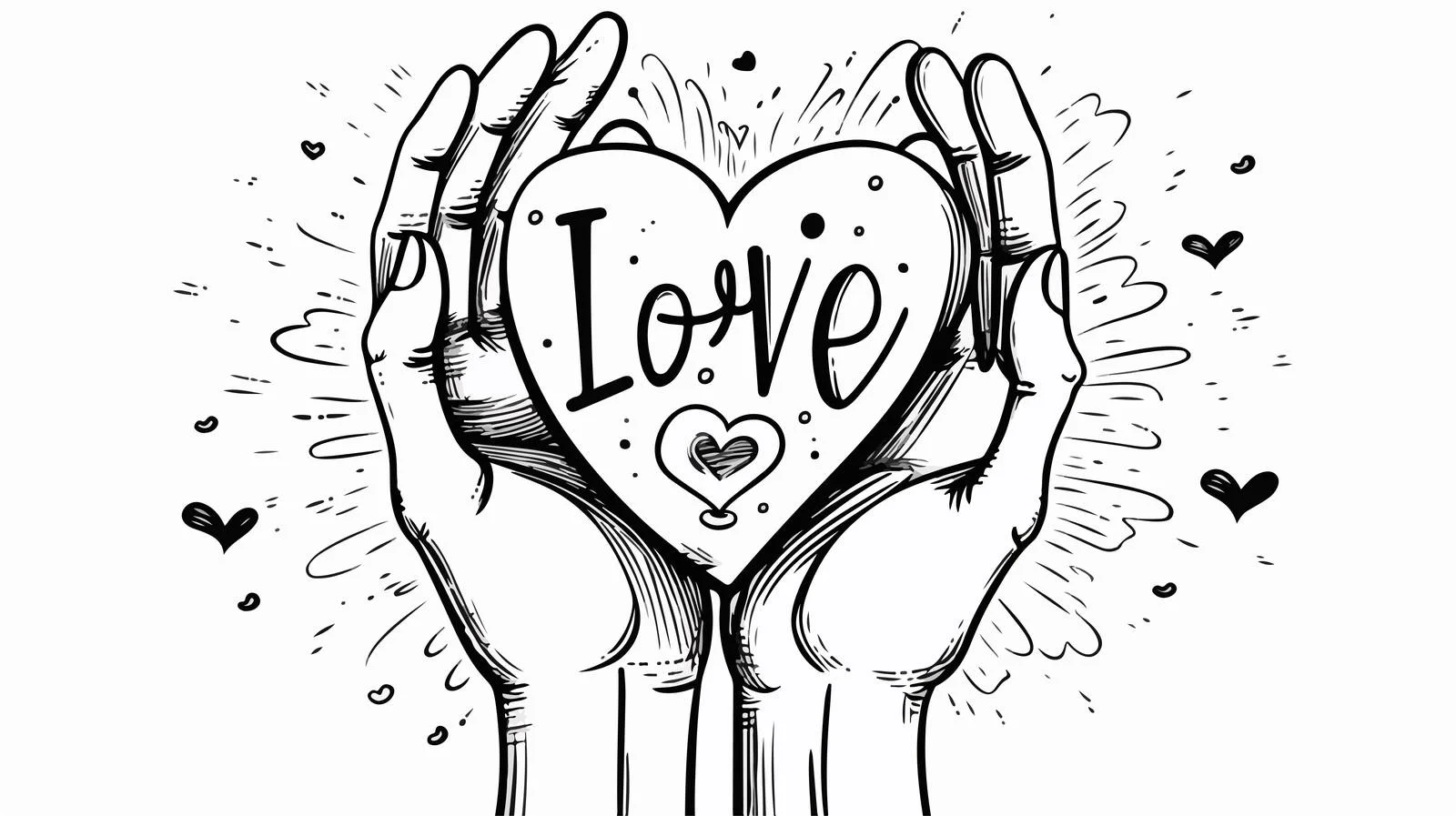 Hand-drawn Love Concept Sketch Heart — free download from Dotvec