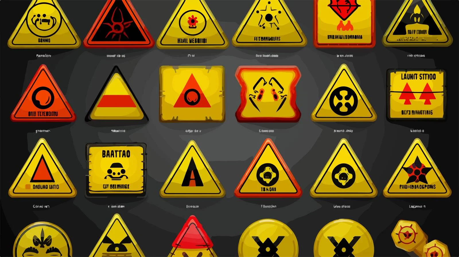Vector Hazard Warning Signs — free download from Dotvec