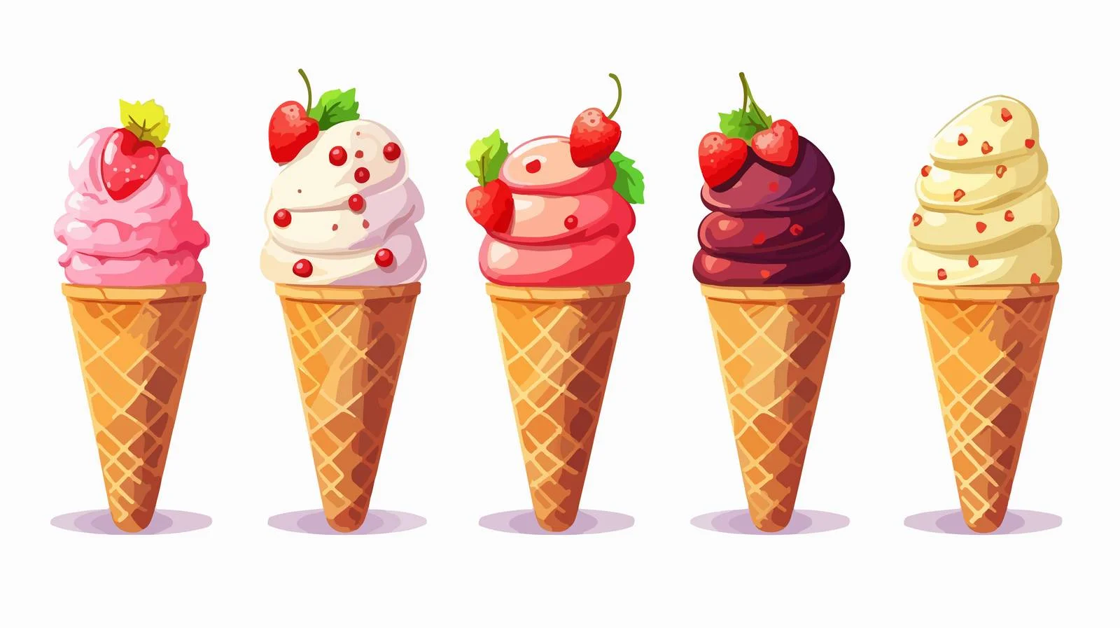 Colorful Vector Ice Cream Treats — free download from Dotvec