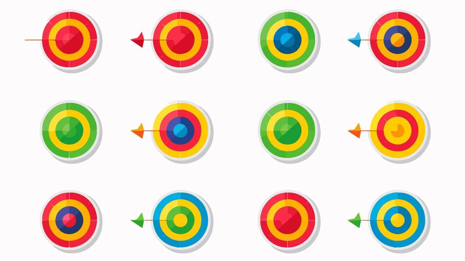Success Arrows hitting Target Vector Illustration — free download from Dotvec
