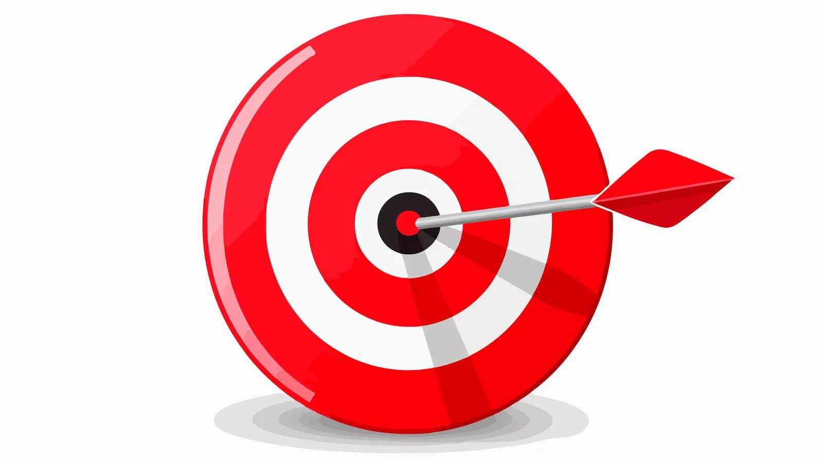 Success Achieved: Arrow Hits Target Vector — free download from Dotvec