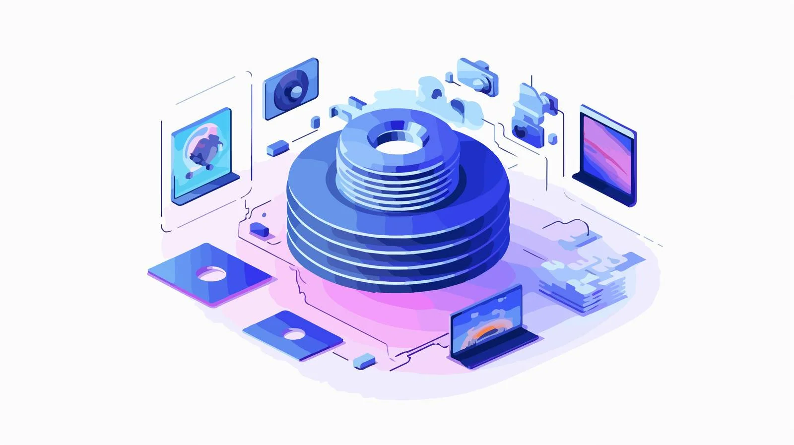 Isometric Media Conversion Icon Image — free download from Dotvec