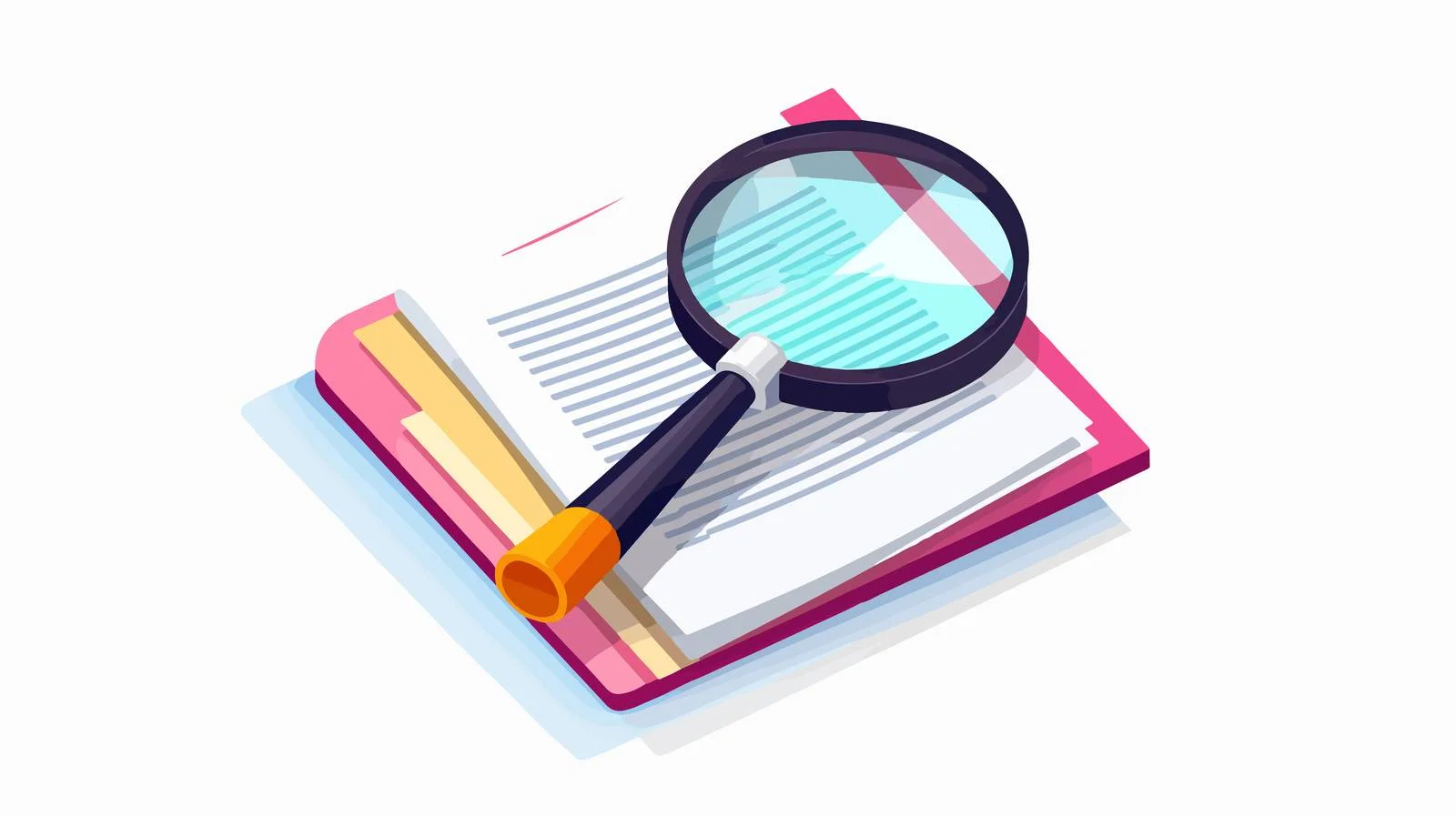 Document Search Icon Isometric View — free download from Dotvec