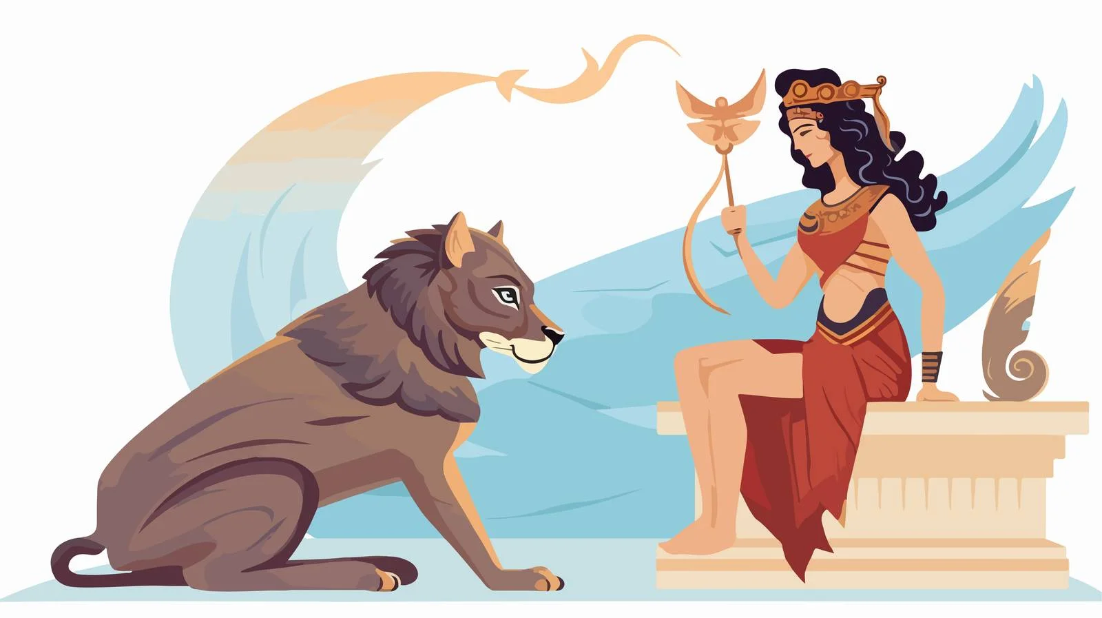 Ancient Greek Mythical Vector Illustration — free download from Dotvec