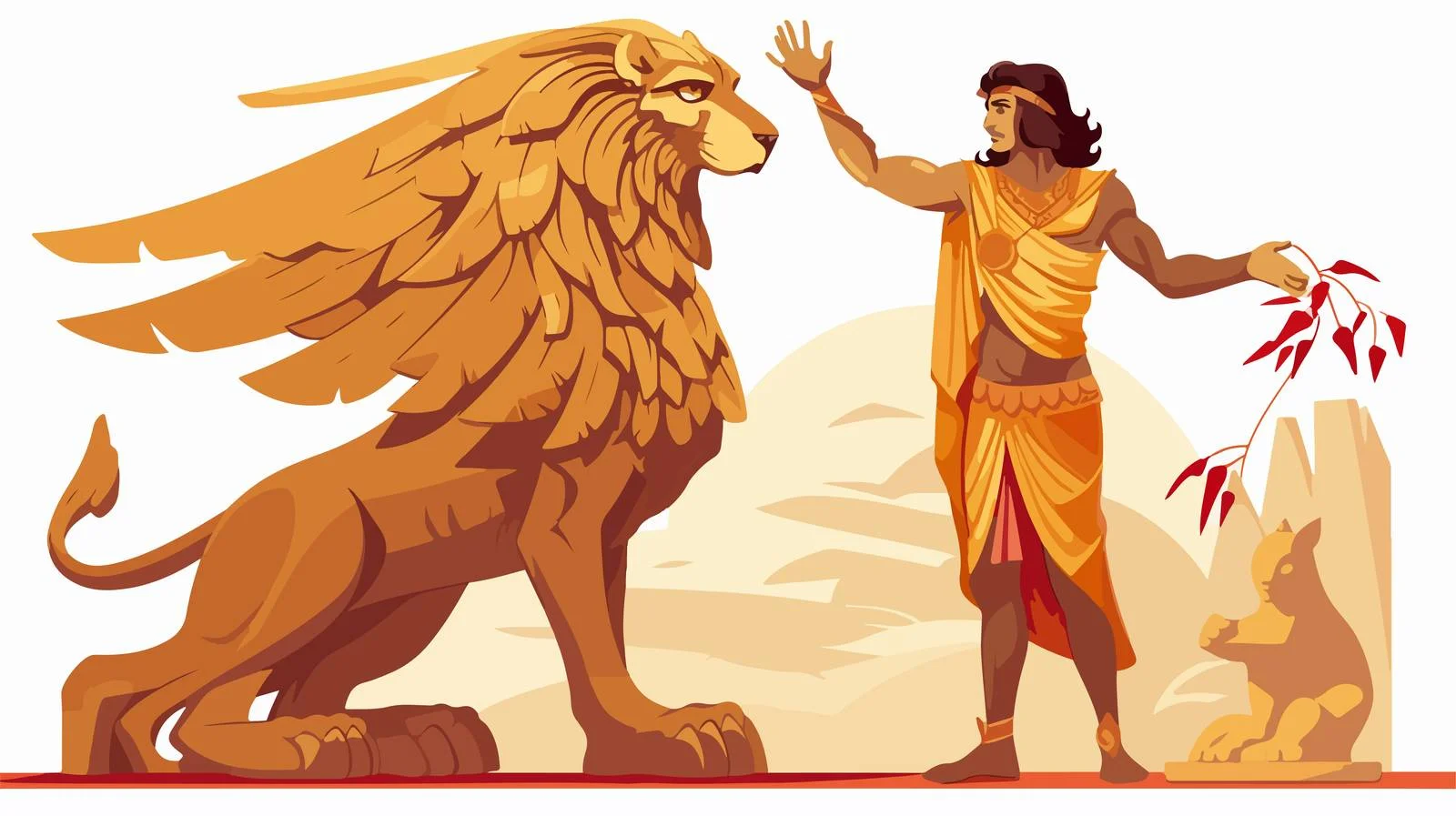 Ancient Greek Mythical Vector Illustration — free download from Dotvec