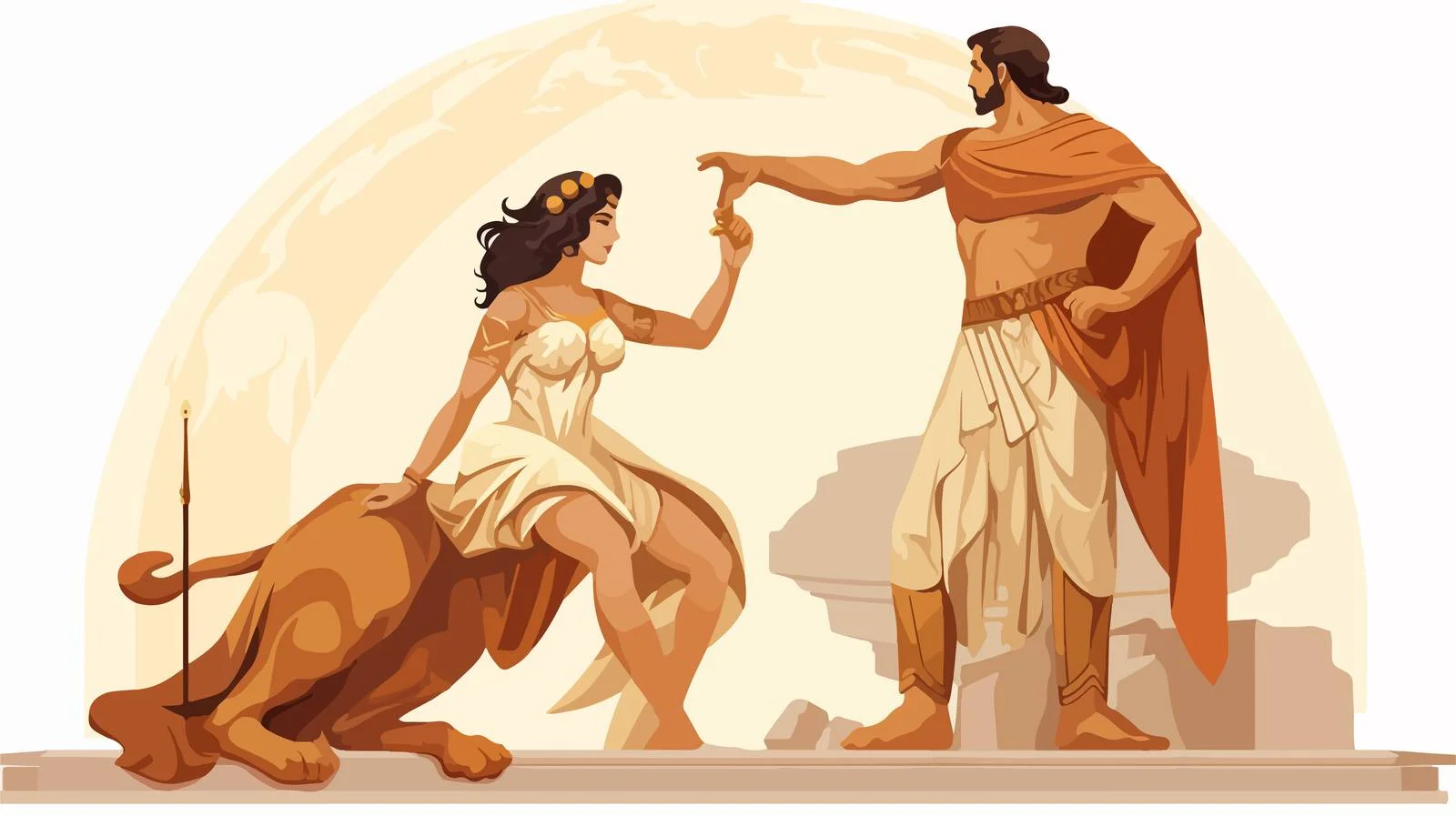 Ancient Greek Mythical Vector Illustration — free download from Dotvec