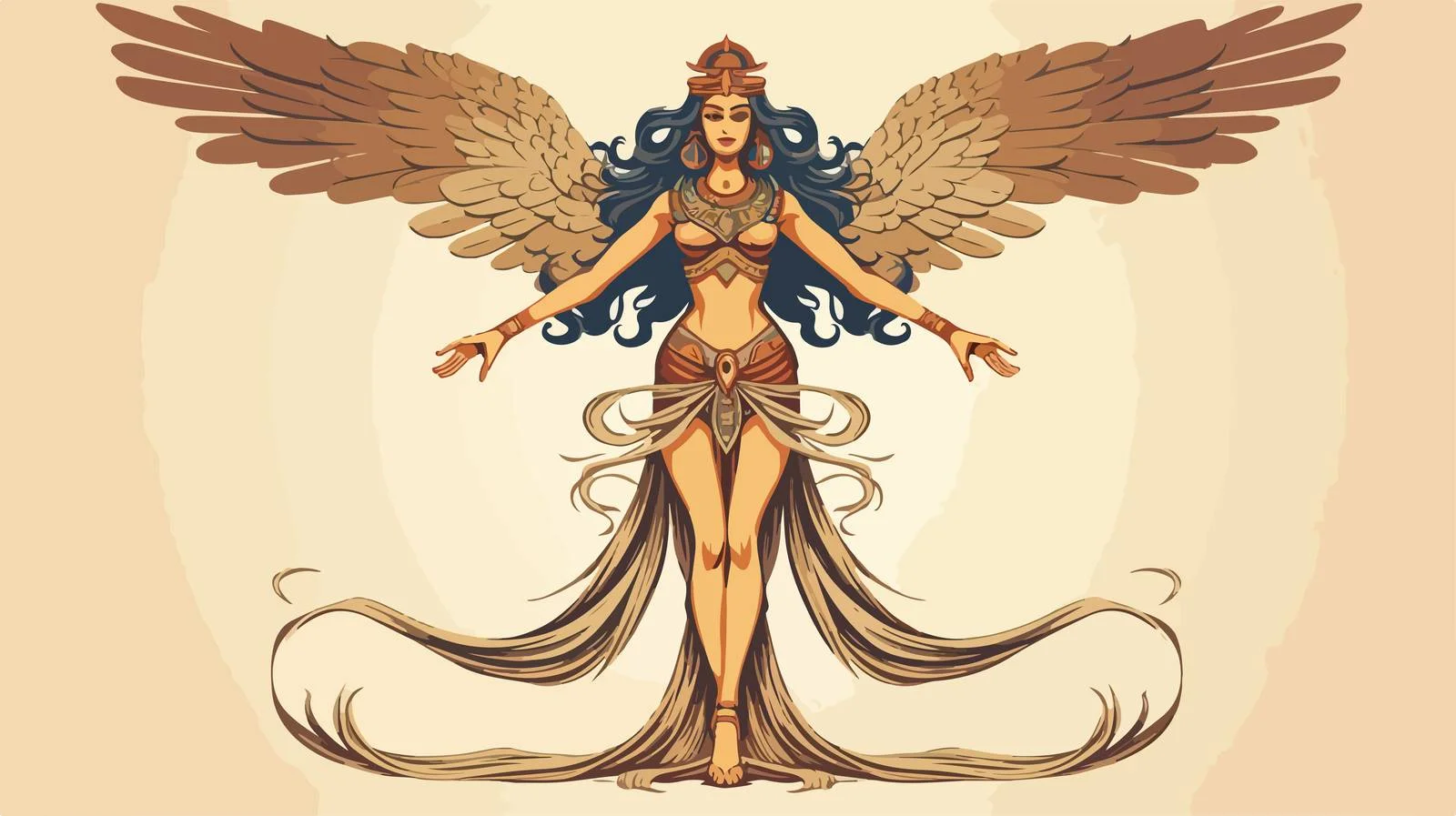 Egyptian National Drawing Vector Illustration — free download from Dotvec