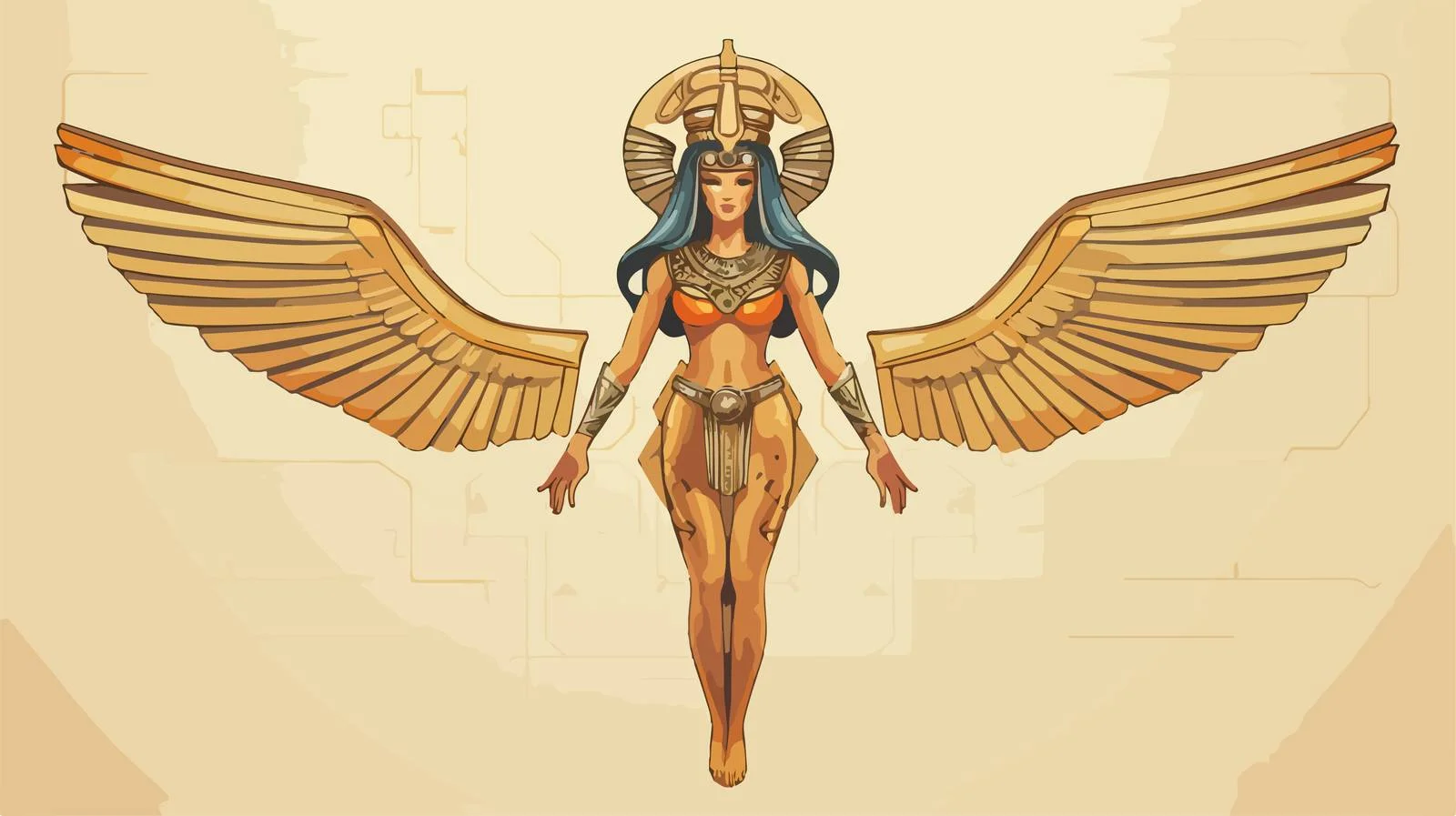 Egyptian National Drawing Vector Illustration — free download from Dotvec