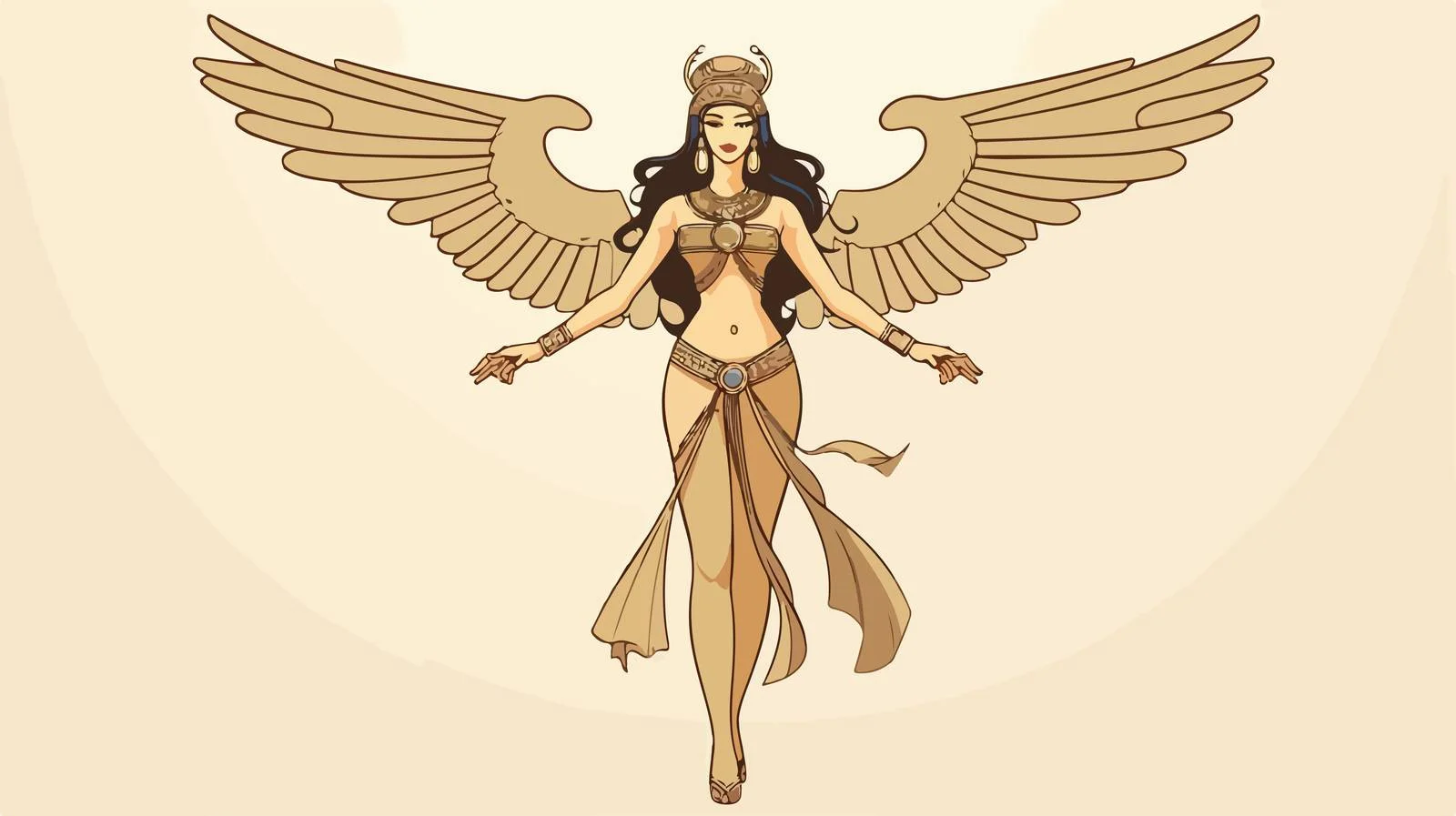 Egyptian National Drawing Vector Illustration — free download from Dotvec