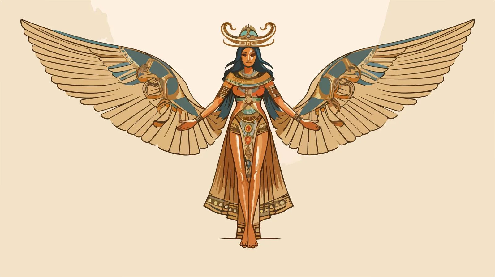 Egyptian National Drawing Vector Illustration — free download from Dotvec