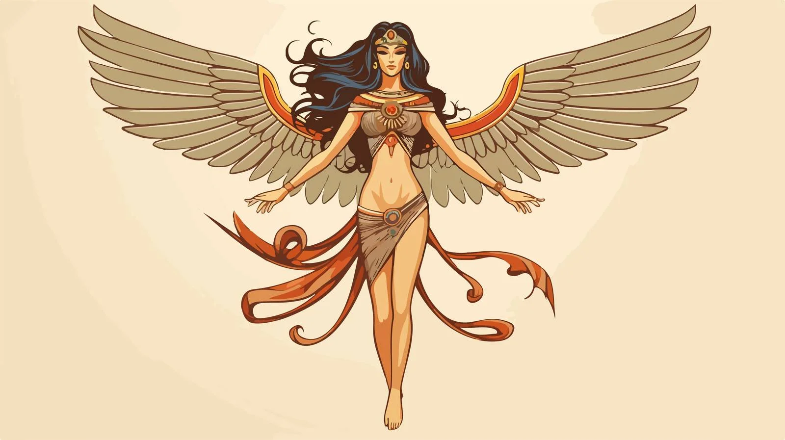 Egyptian National Drawing Vector Illustration — free download from Dotvec