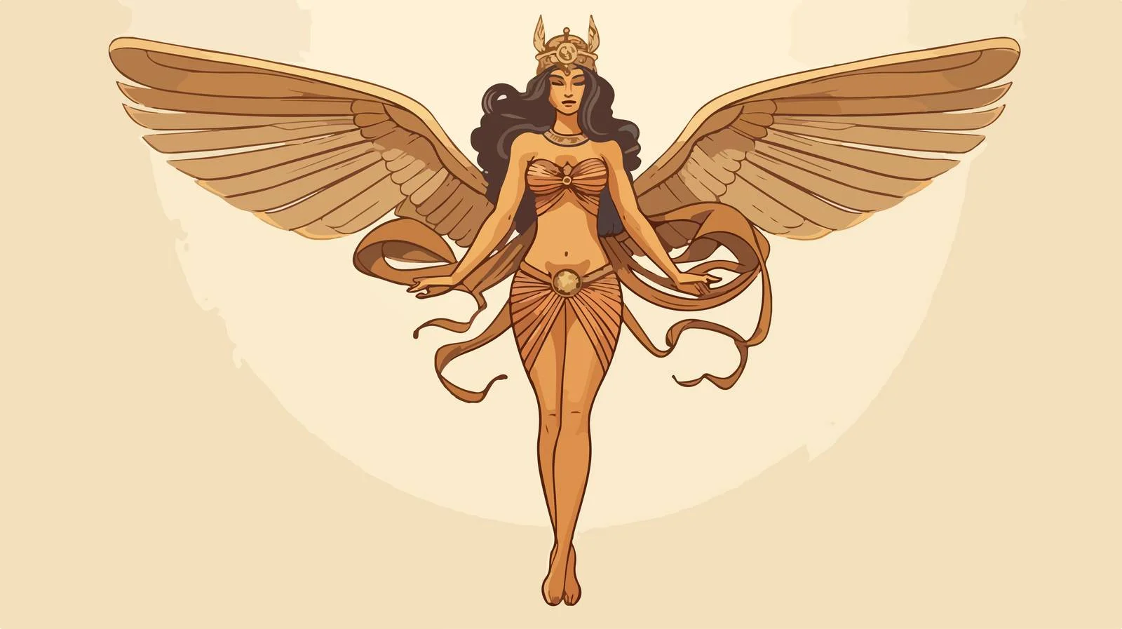 Egyptian National Drawing Vector Illustration — free download from Dotvec