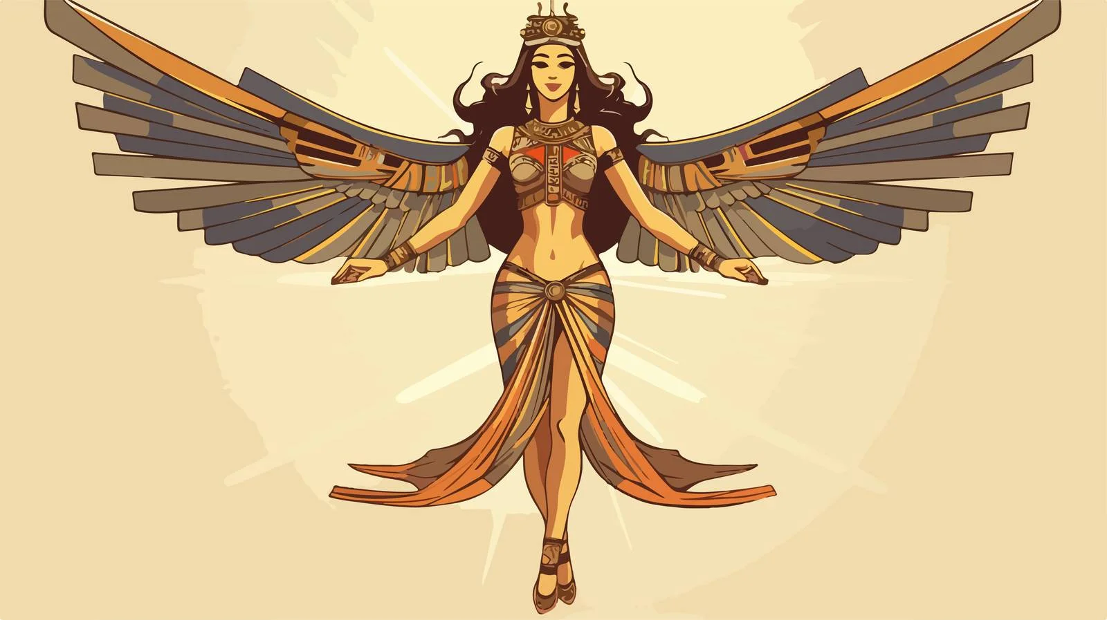 Egyptian National Drawing Vector Illustration — free download from Dotvec