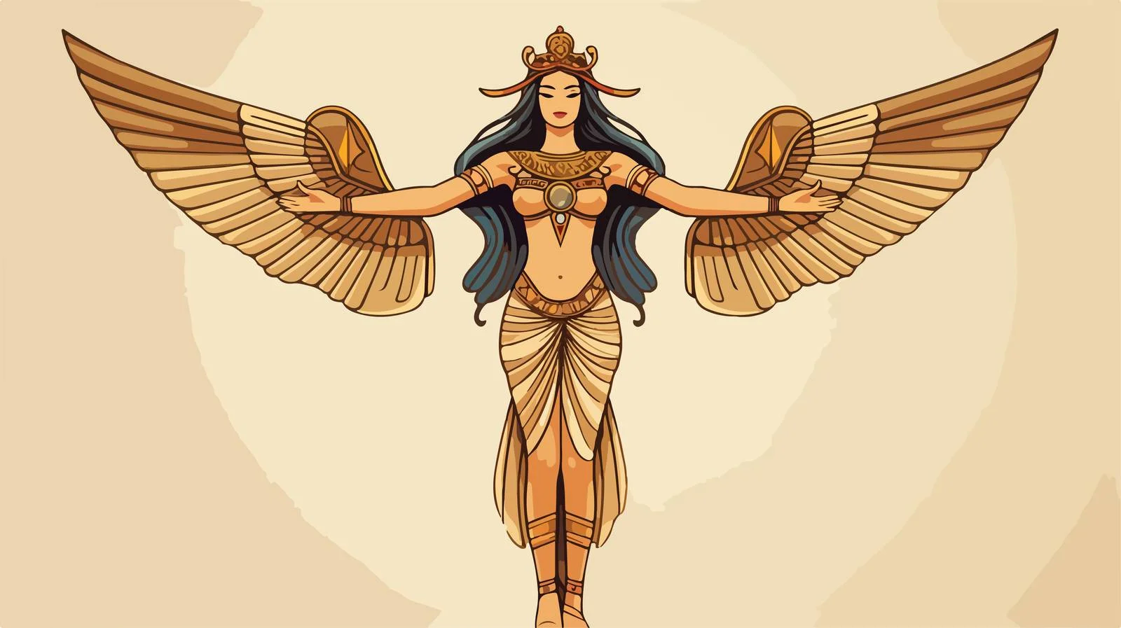 Egyptian National Drawing Vector Illustration — free download from Dotvec