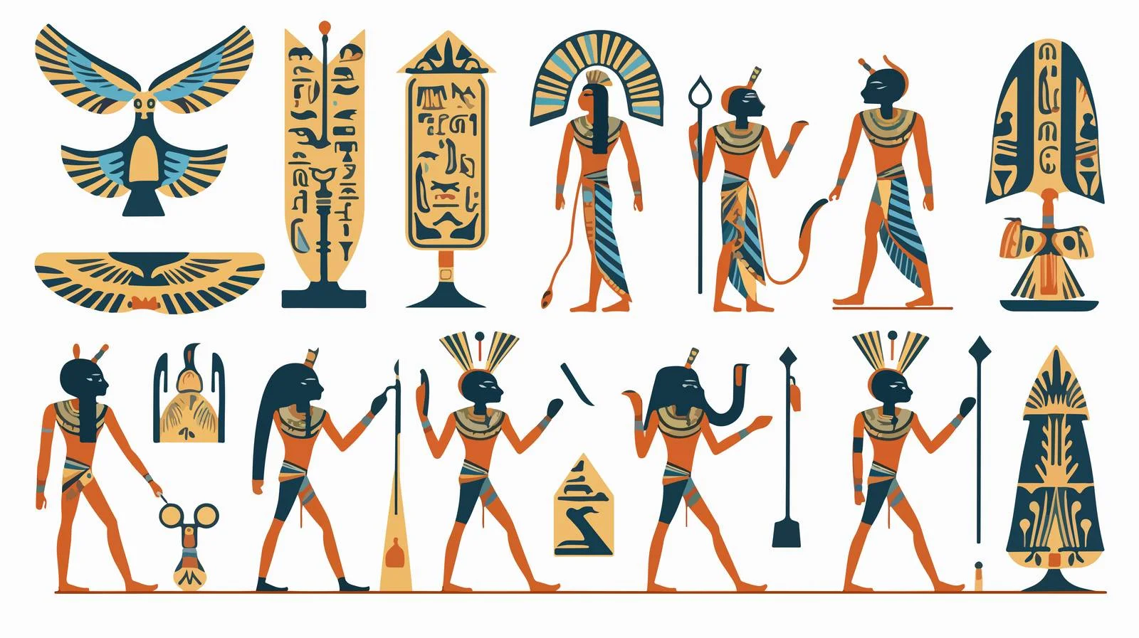 Egyptian National Drawing Vector Illustration — free download from Dotvec