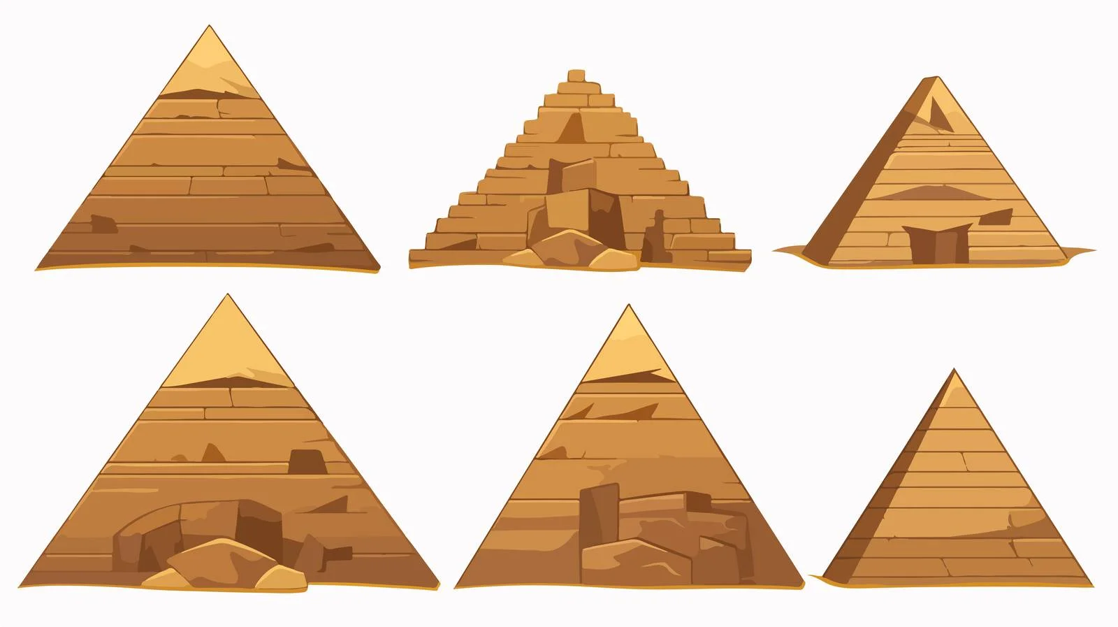 Egyptian Pyramids Isolated Vector Illustration — free download from Dotvec